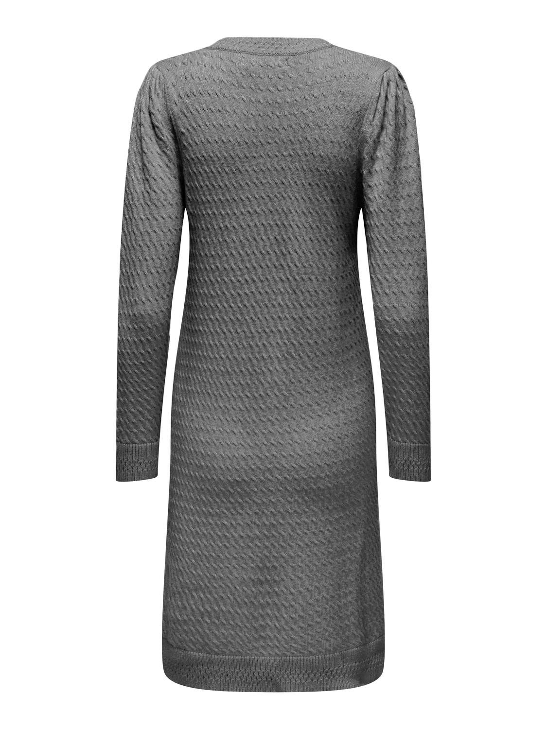 Only Gebreide jurk ONLKATIA LS PUFF DRESS CC KNT