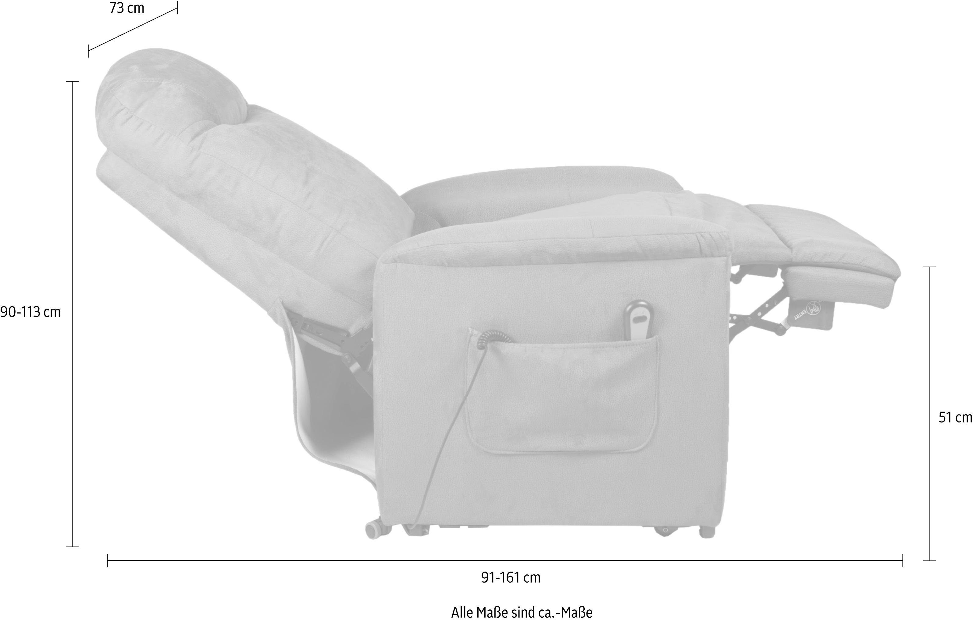 Duo Collection Relaxfauteuil Pylos met elektrische opsta-hulp Relaxfunctie en pocketveren binnenvering met stalen nosagvering (set)