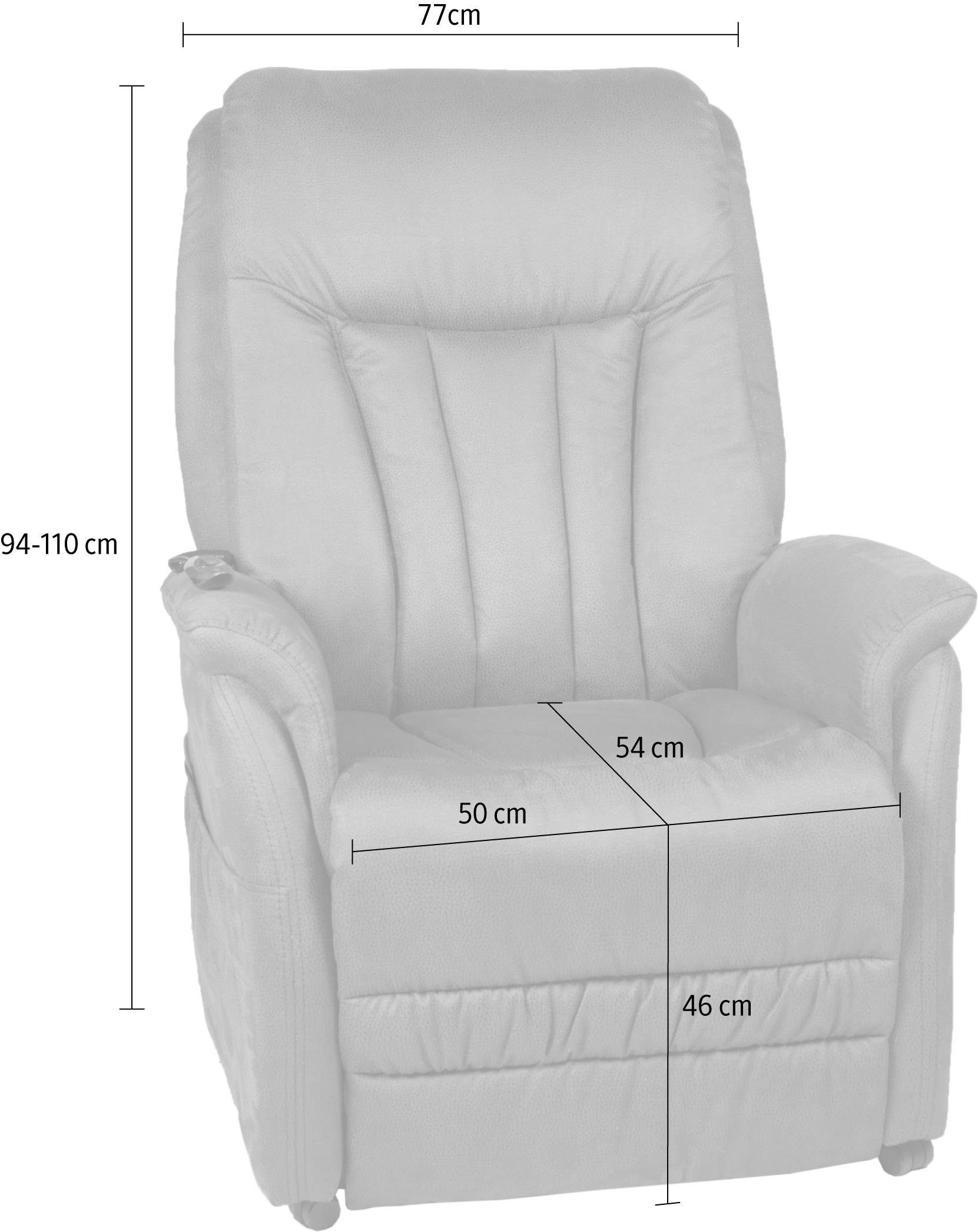 Duo Collection Relaxfauteuil Siena met elektrische opsta-hulp Relaxfunctie en pocketveren binnenvering met stalen nosagvering (set)