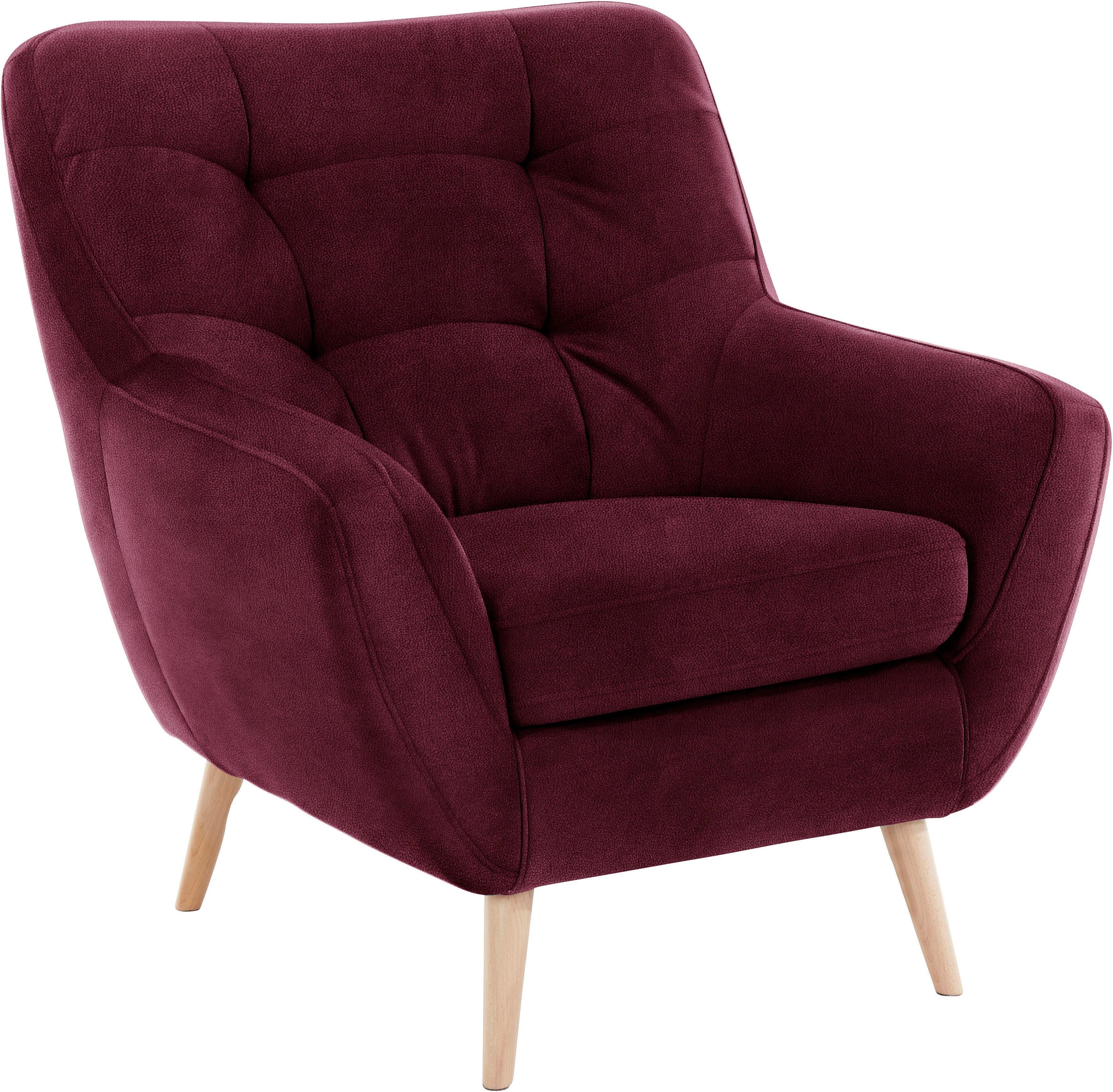 exxpo - sofa fashion Fauteuil Scandi, loungesessel met geweldig zitcomfort, hoogwaardige bekleding (set)