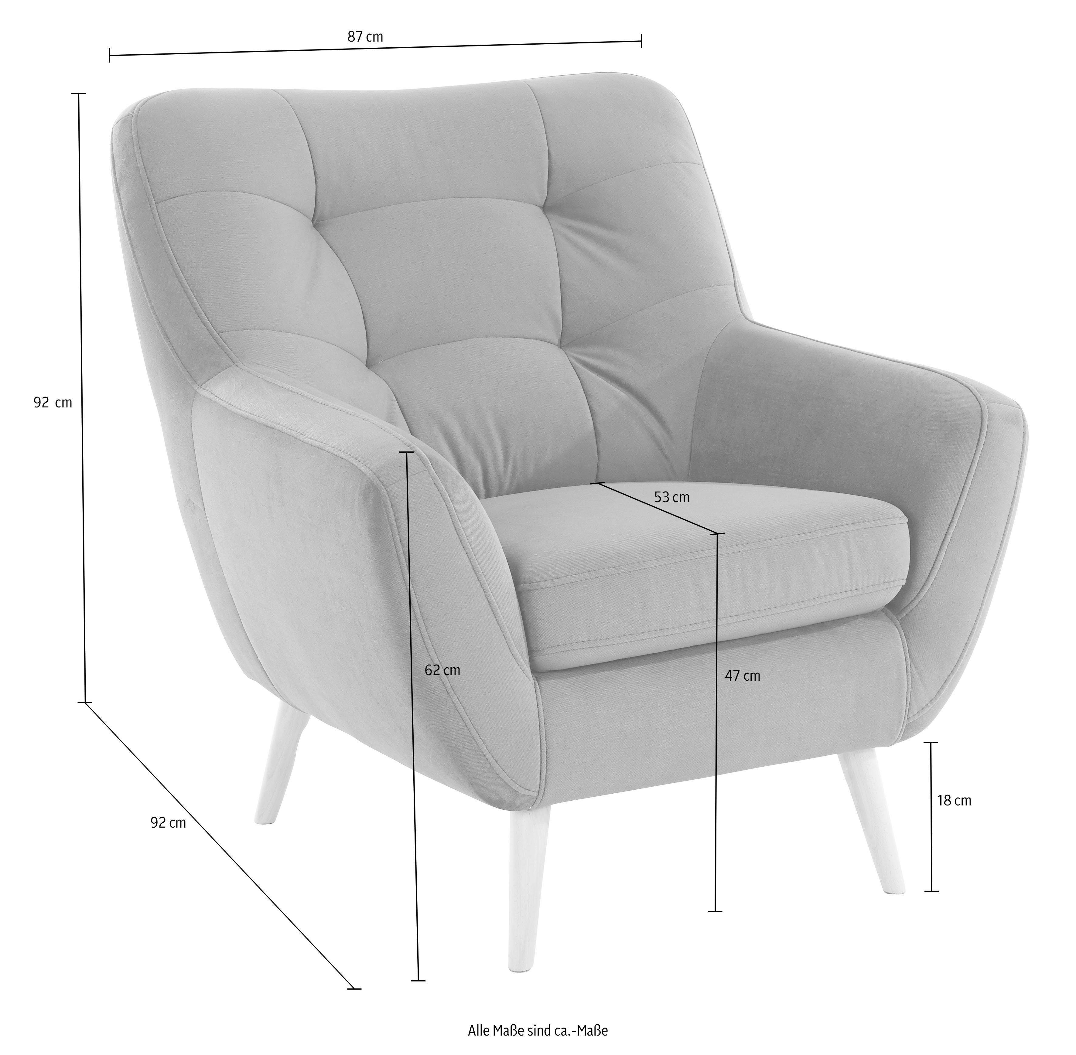 exxpo - sofa fashion Fauteuil Scandi, loungesessel met geweldig zitcomfort, hoogwaardige bekleding (set)