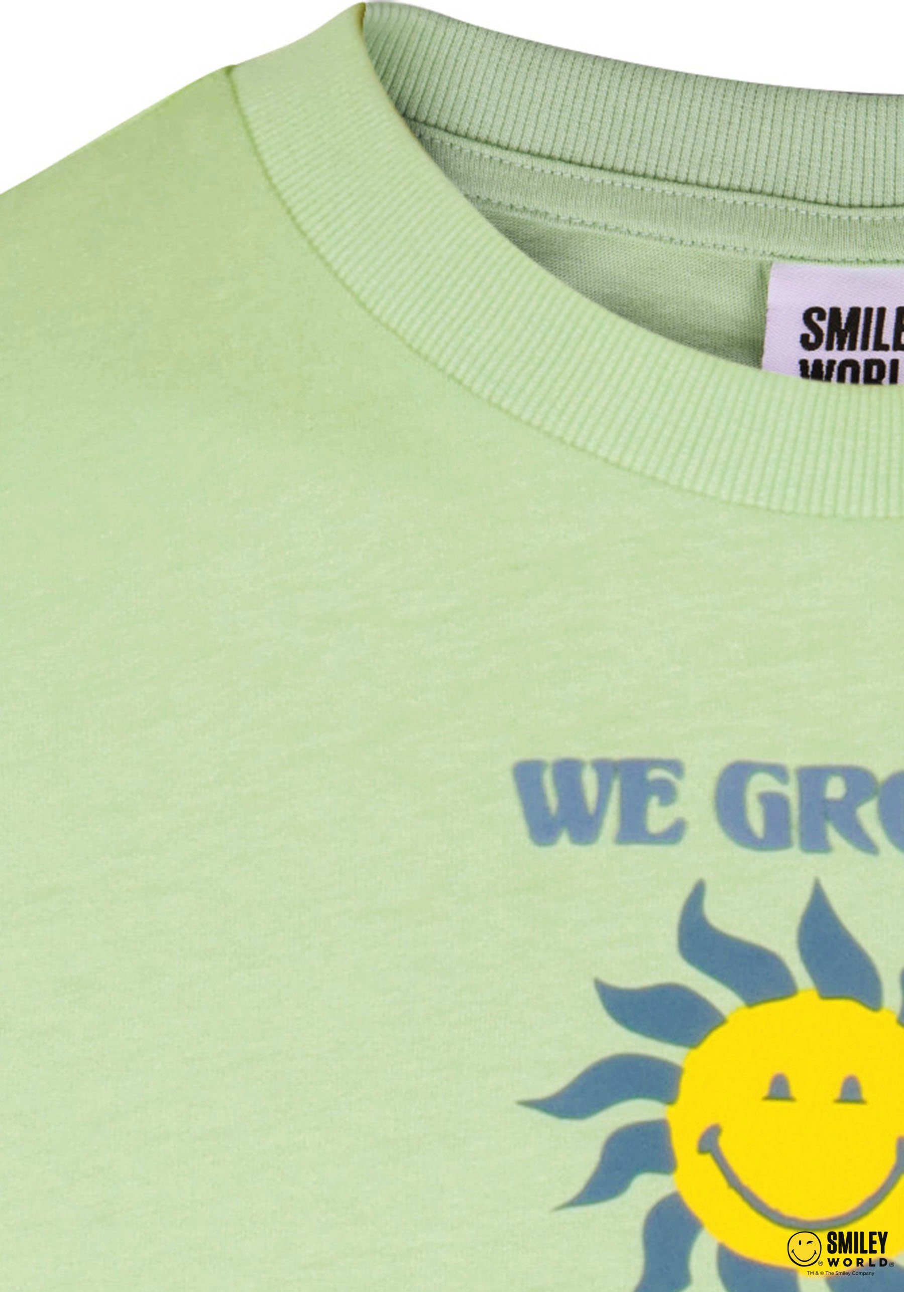 Capelli New York T-shirt met peace print op de rug - smiley word collection