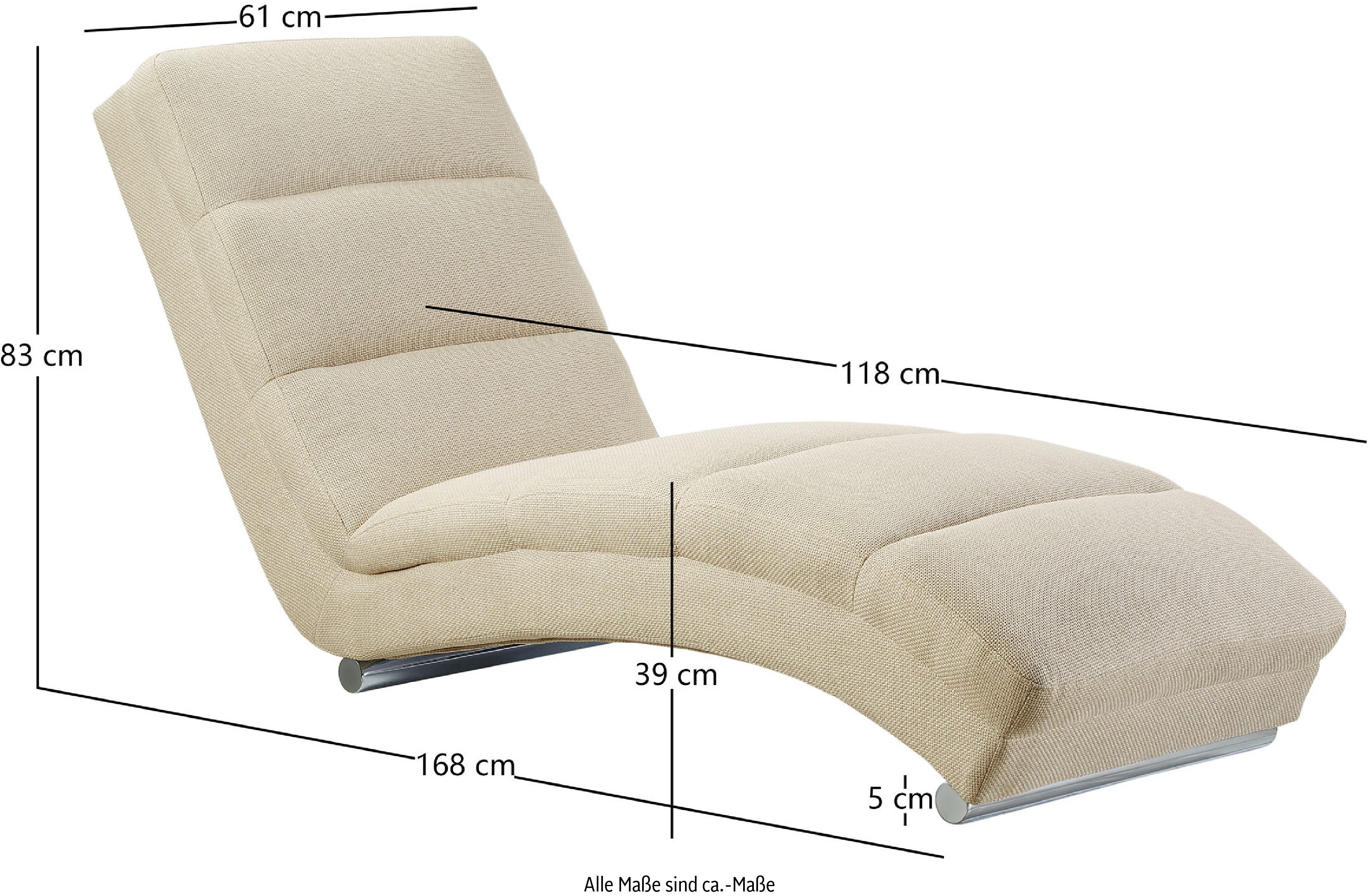 SalesFever Relaxstoel met kruisstepping, bekledingsstof oeko-tex gecertificeerd en pfc-vrij