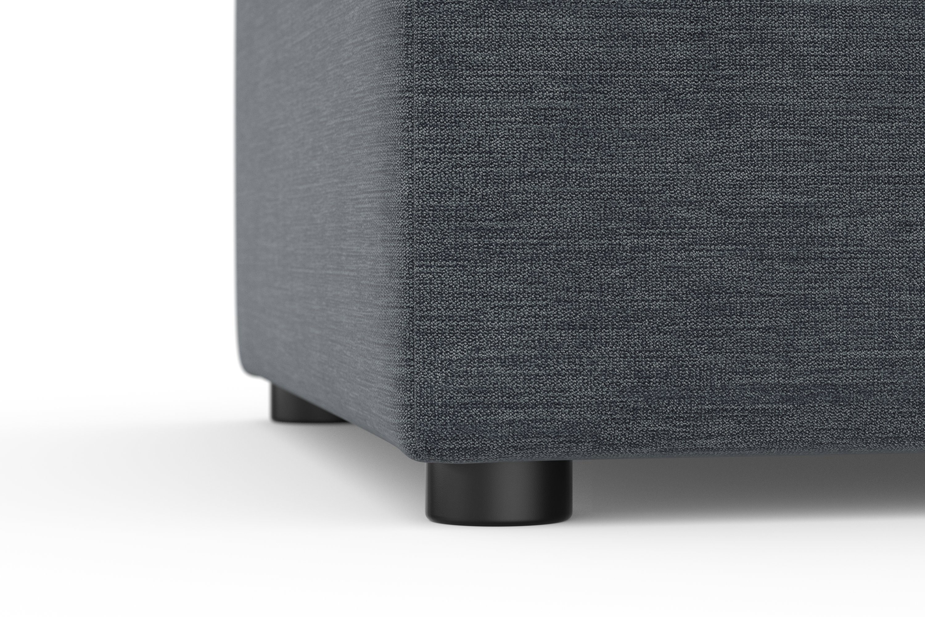 DOMO collection Hocker Topmatras met golfvering, op kunststof glijders