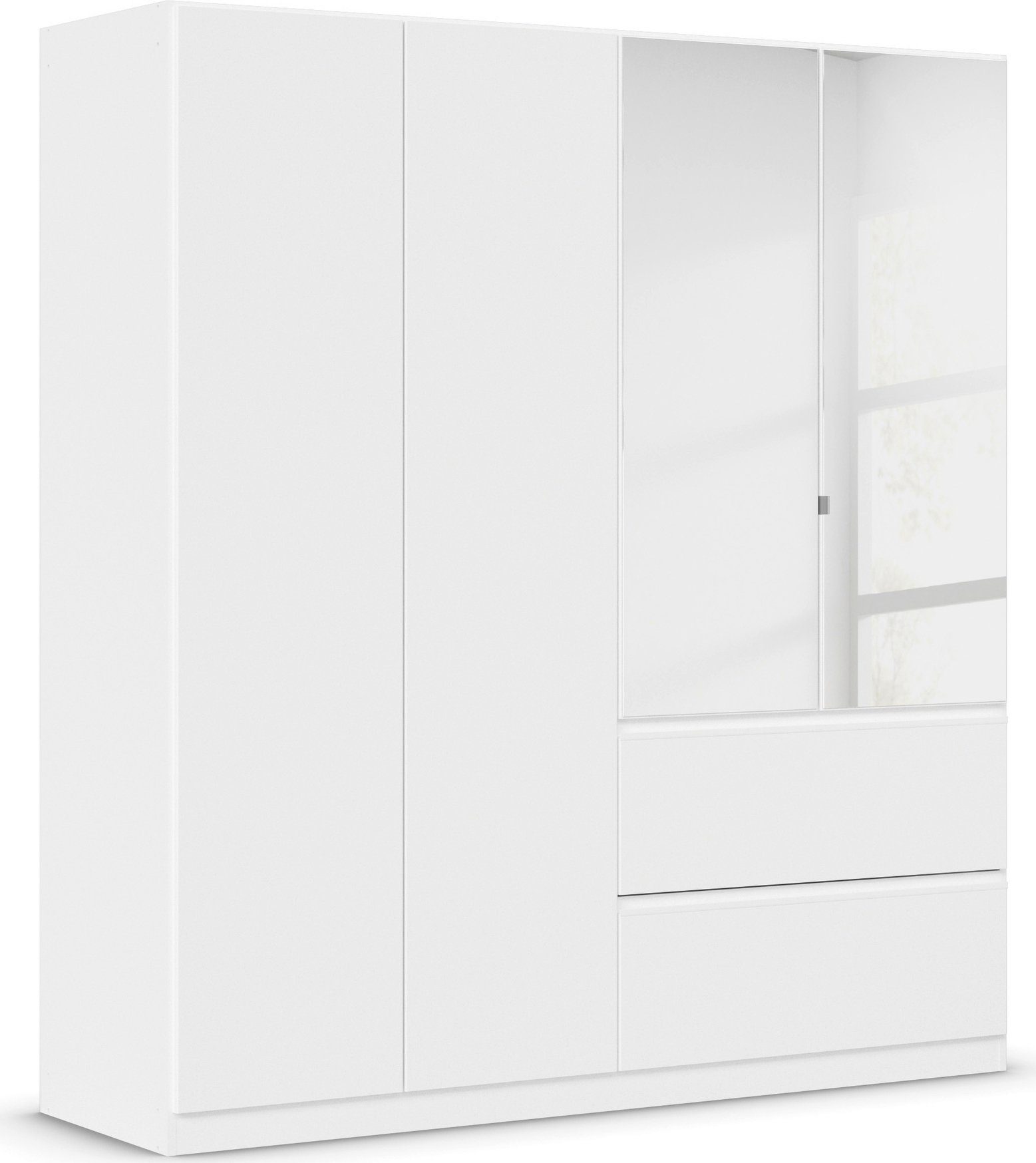 rauch Draaideurkast Kledingkast Kast Garderobe Wasmand COSTA in 3 Breedtes met spiegel, greeploos front en push-to-open functie made in germany