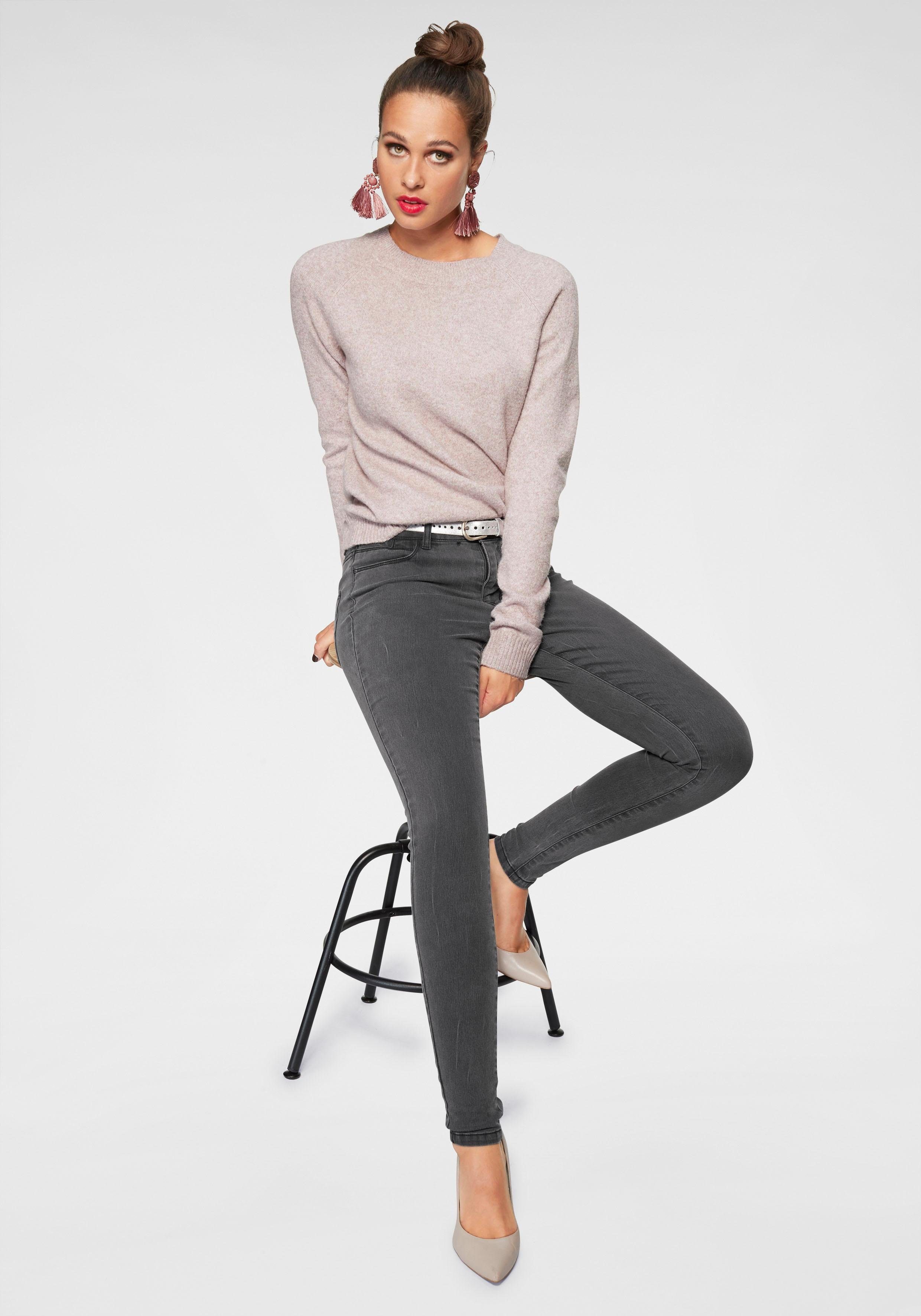 Vero Moda Trui met ronde hals VMDOFFY in gemêleerde look