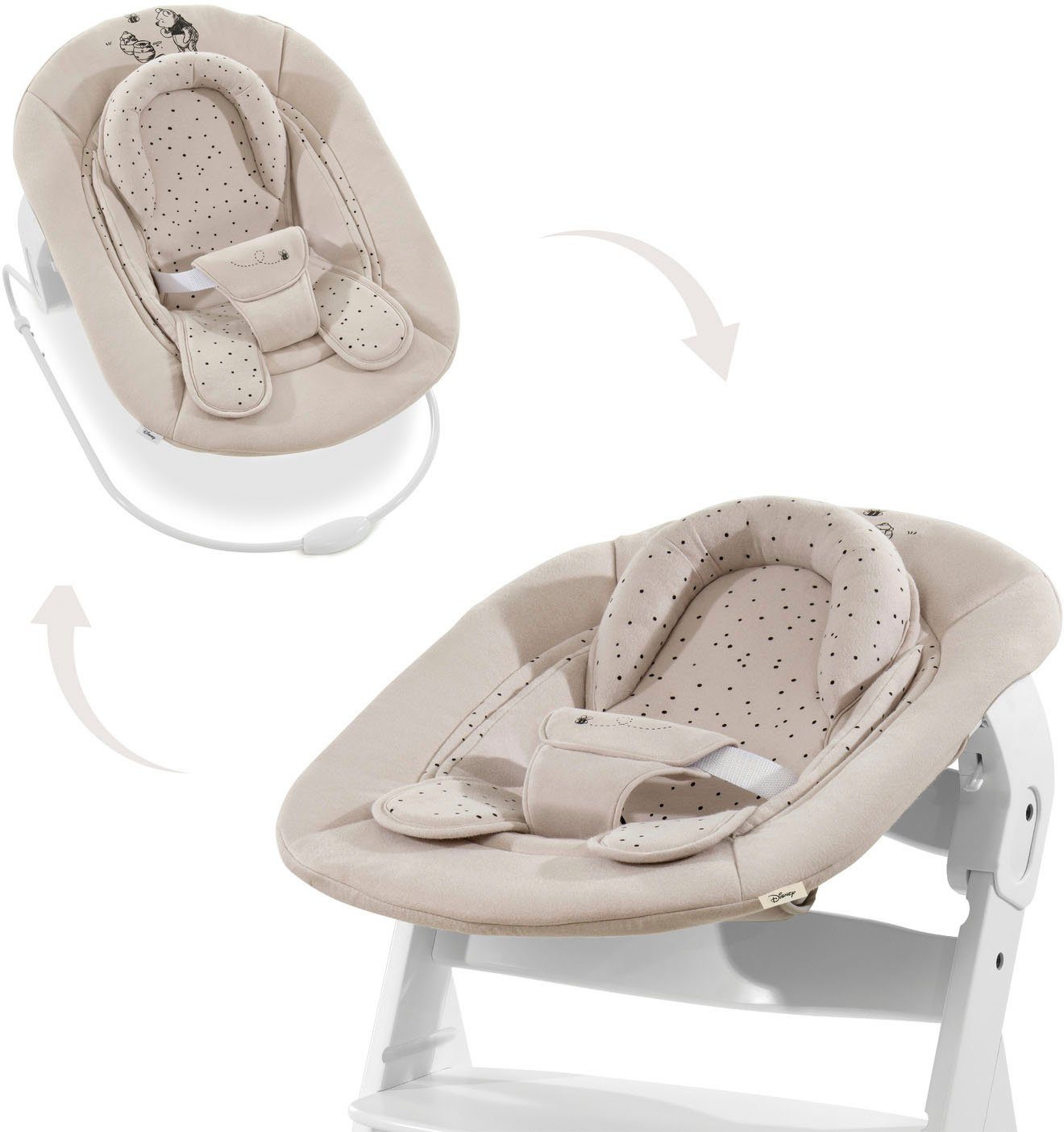 Hauck Opzet voor de kinderstoel Alpha Bouncer 2in1 Winnie the Pooh beige