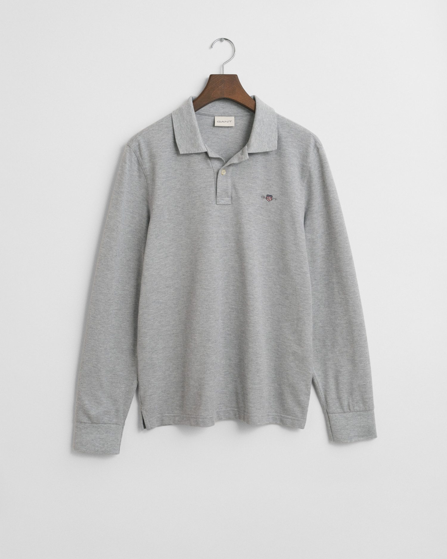Gant Poloshirt REG SHIELD LS PIQUE RUGGER met logoborduursel op de borst