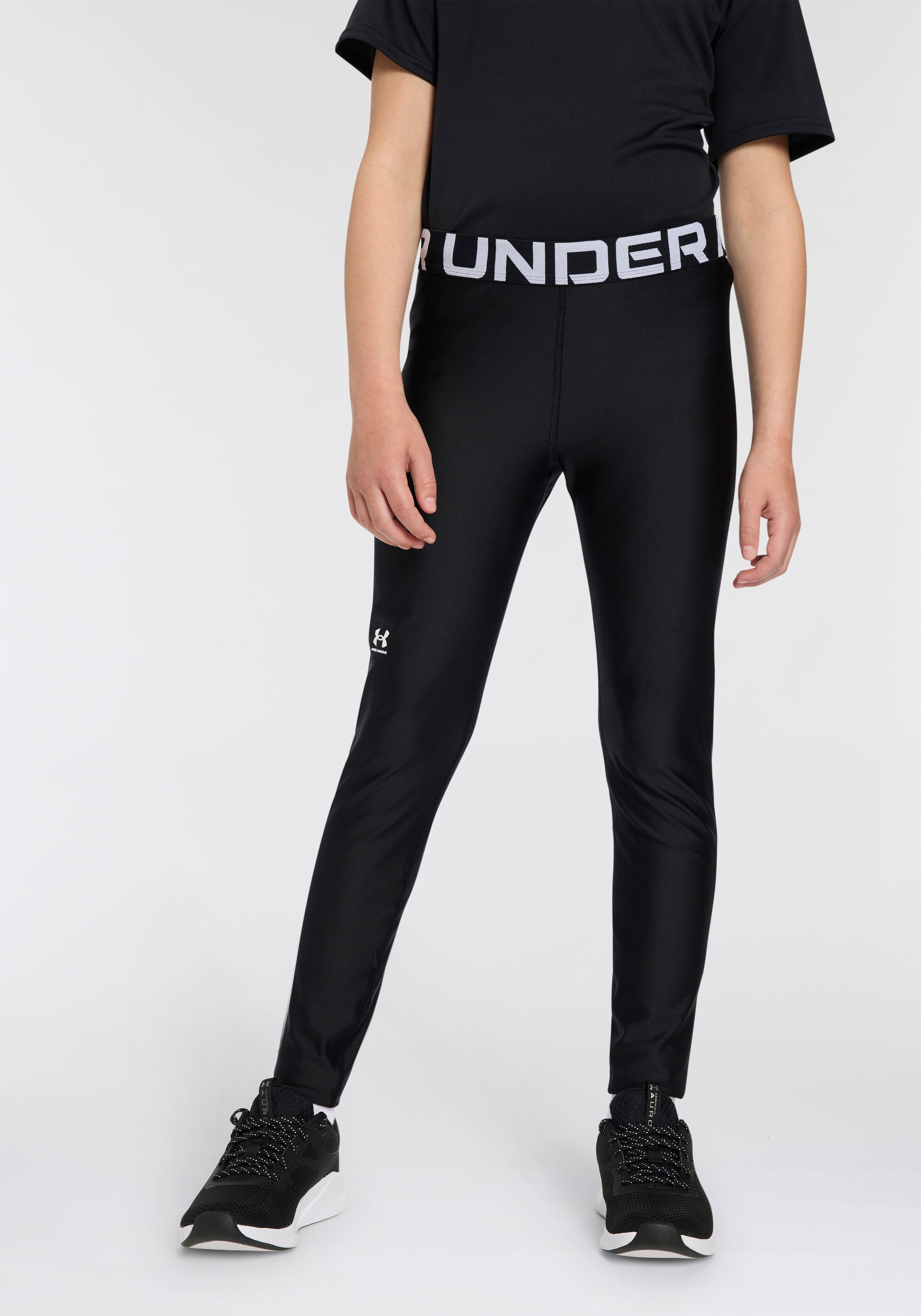 Under Armour Trainingstights HeatGear meisjes sportleggings maat XS (122) zwart