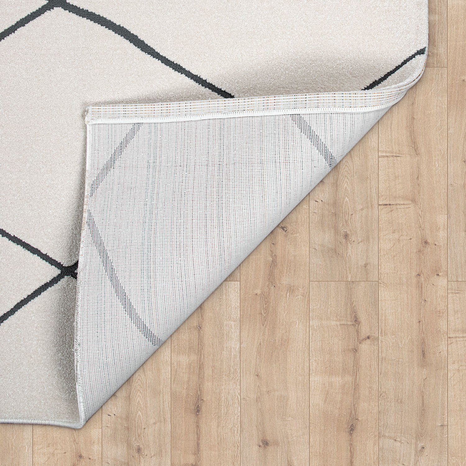 Paco Home Vloerkleed Haral 786 Korte pool, Scandinavisch design, ruitenmotief