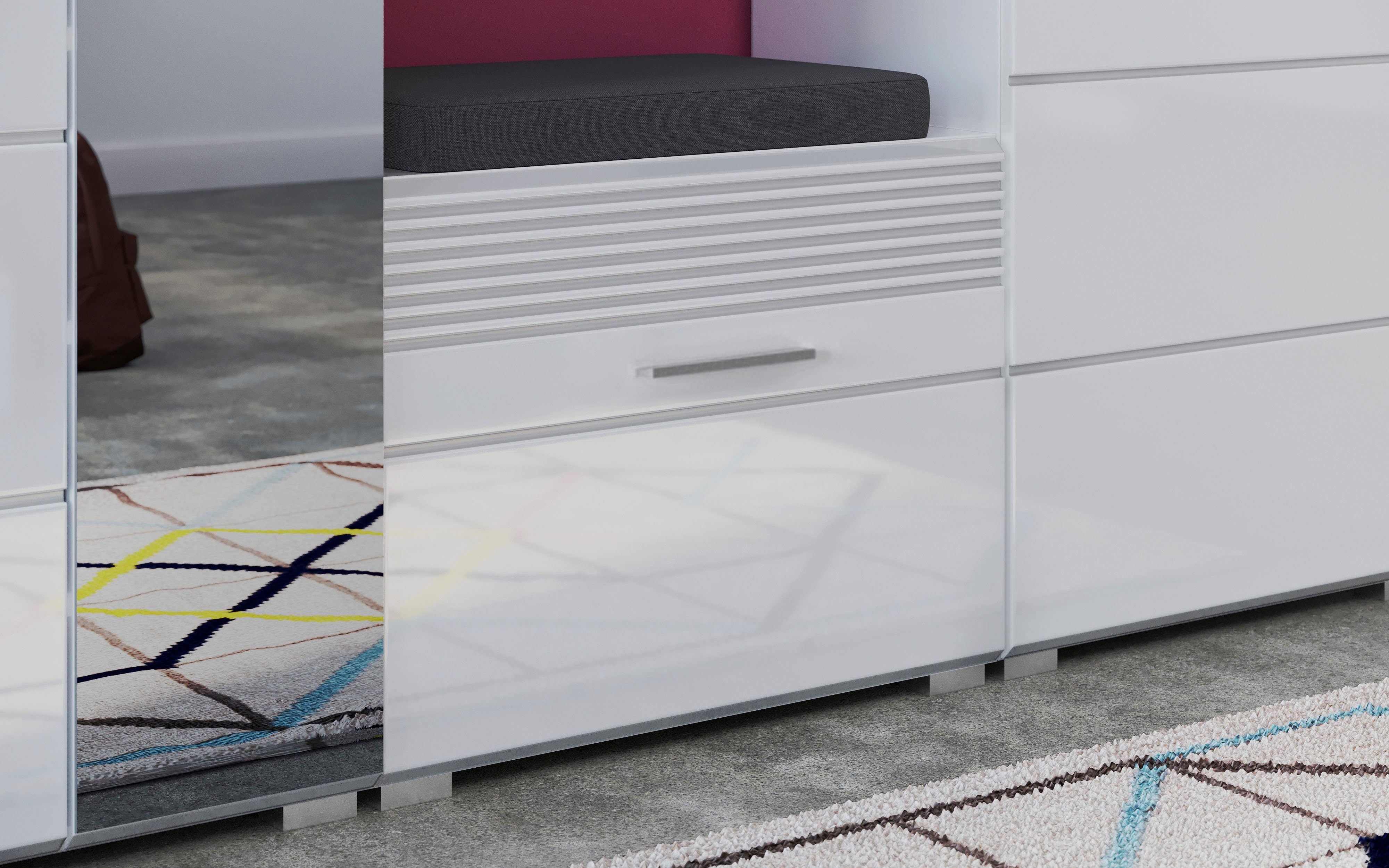 INOSIGN Halmeubelset Malmö, Breedte 115 cm, MDF Front met groeffrezing, 4-delig, bestaande uit: (4-delig)