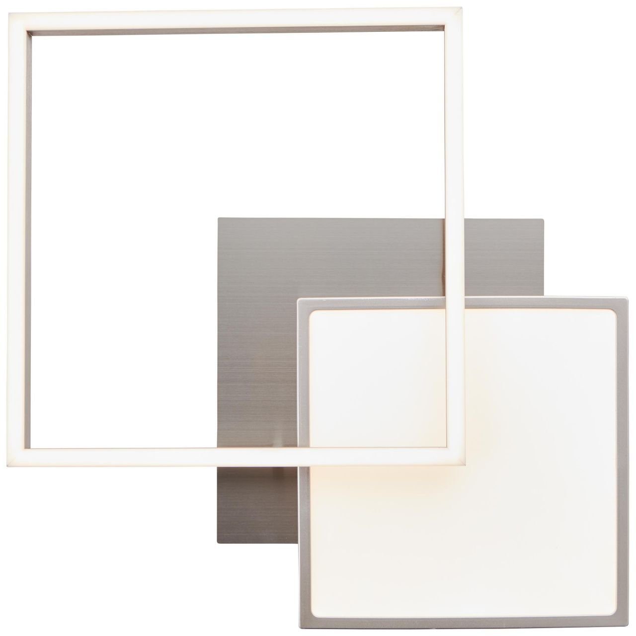 Brilliant Leuchten Plafondlamp Zelia Led plafondlamp 41x41cm nikkel geëloxeerd (1 stuk)