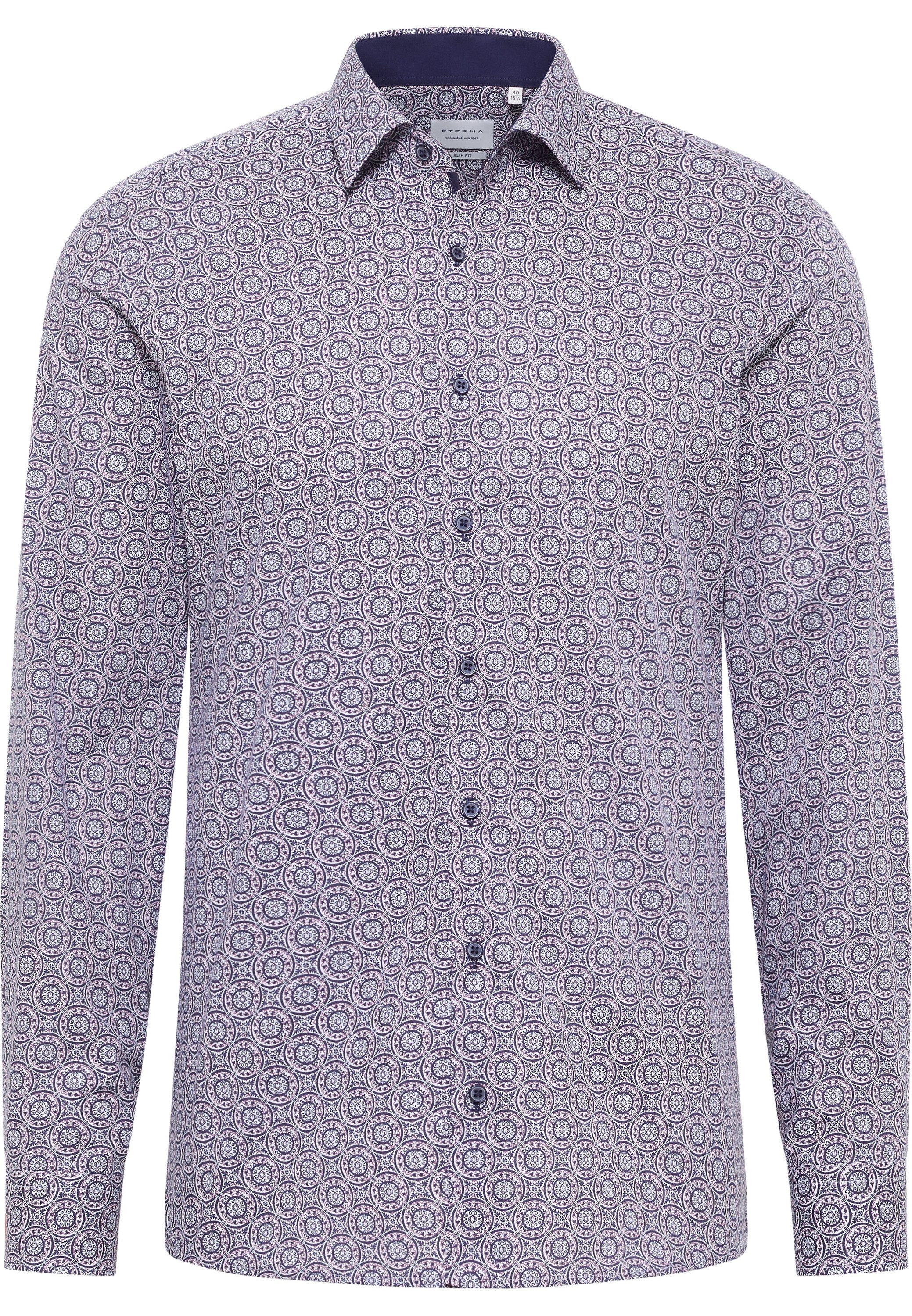 Eterna Overhemd met lange mouwen Slim fit NON IRON (strijkvrij)