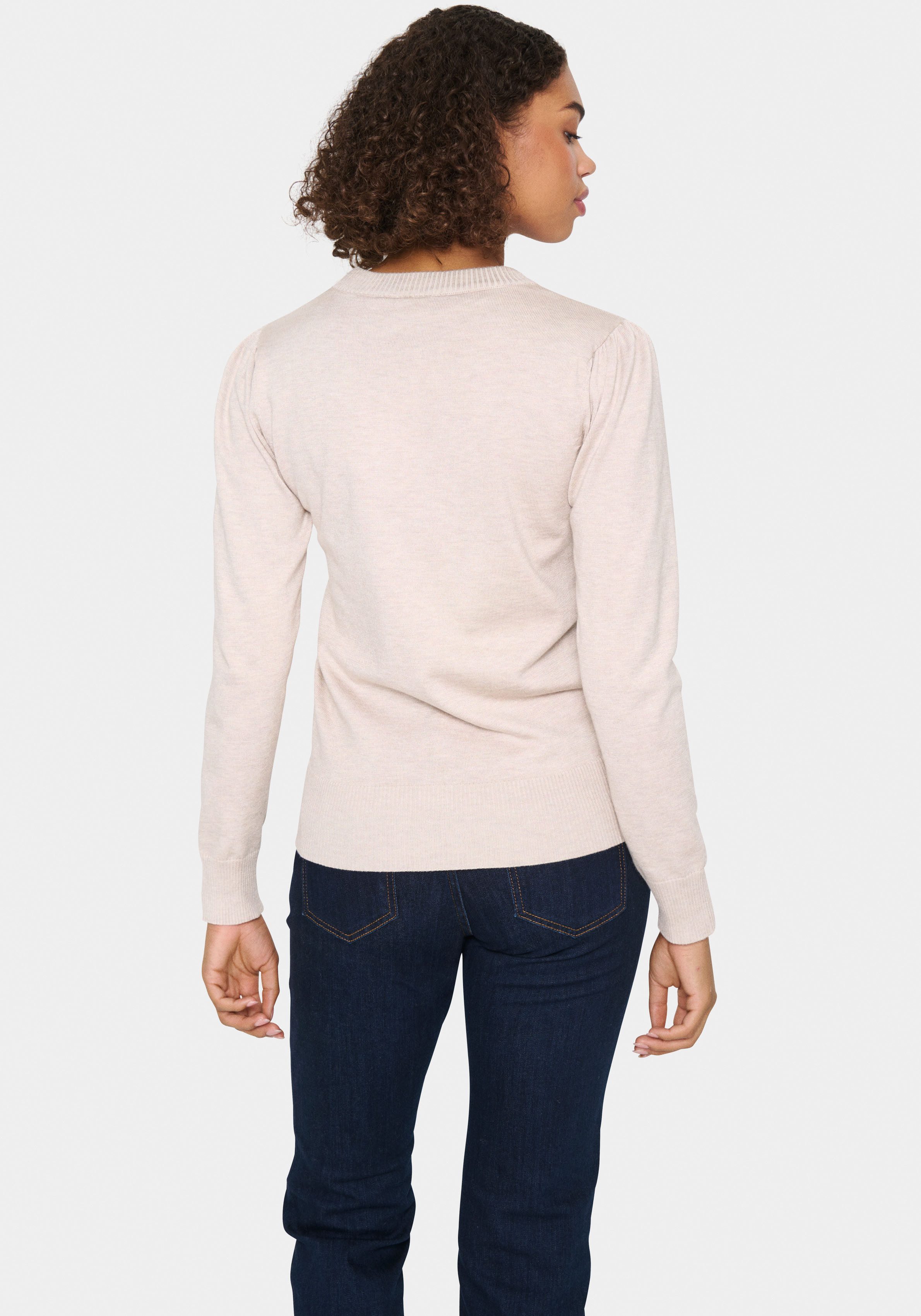 Saint Tropez Trui met ronde hals TemmaSZ met sierkraaltjes