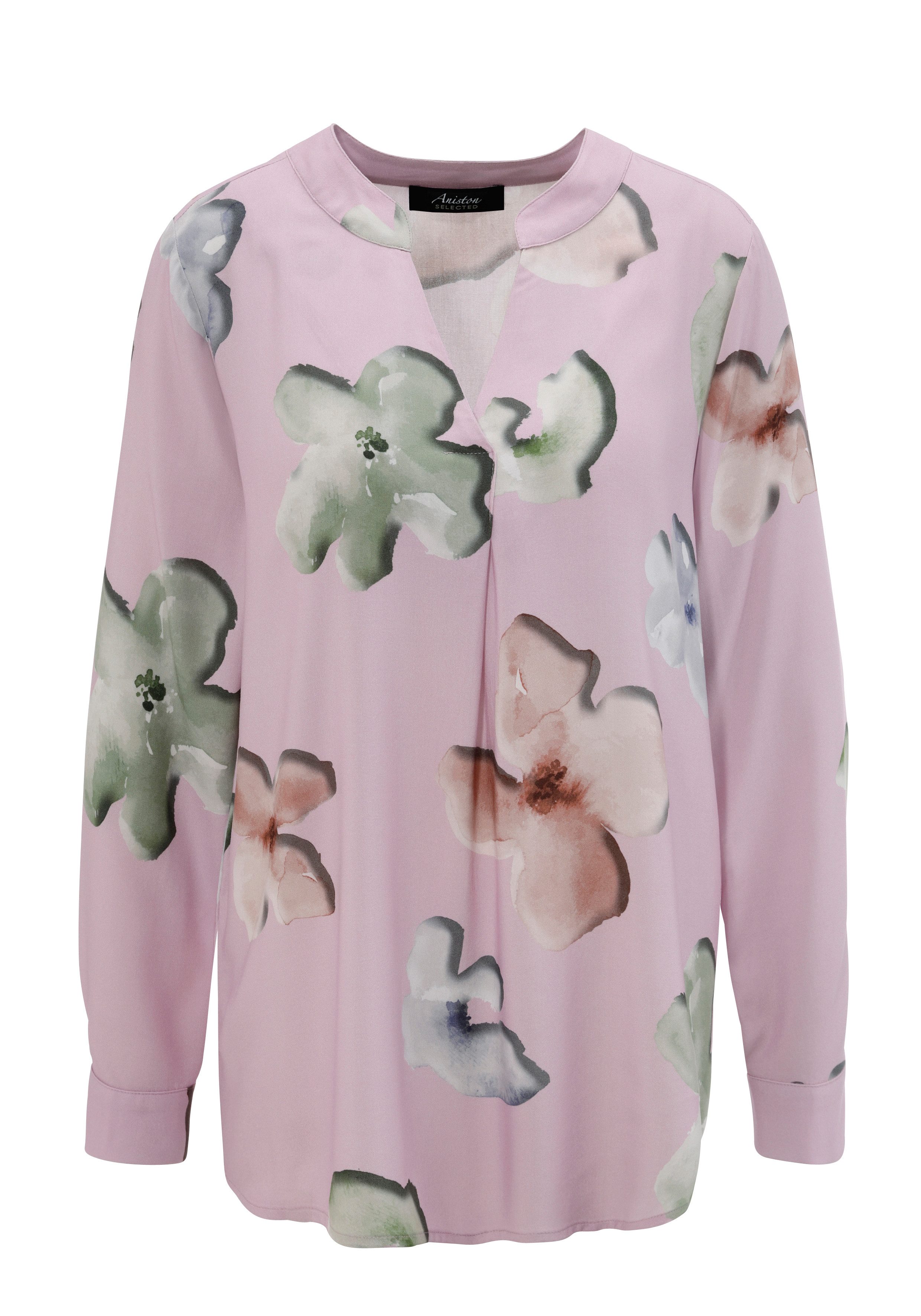Aniston SELECTED Blouse zonder sluiting met expressieve en schilderachtige bloemenprint