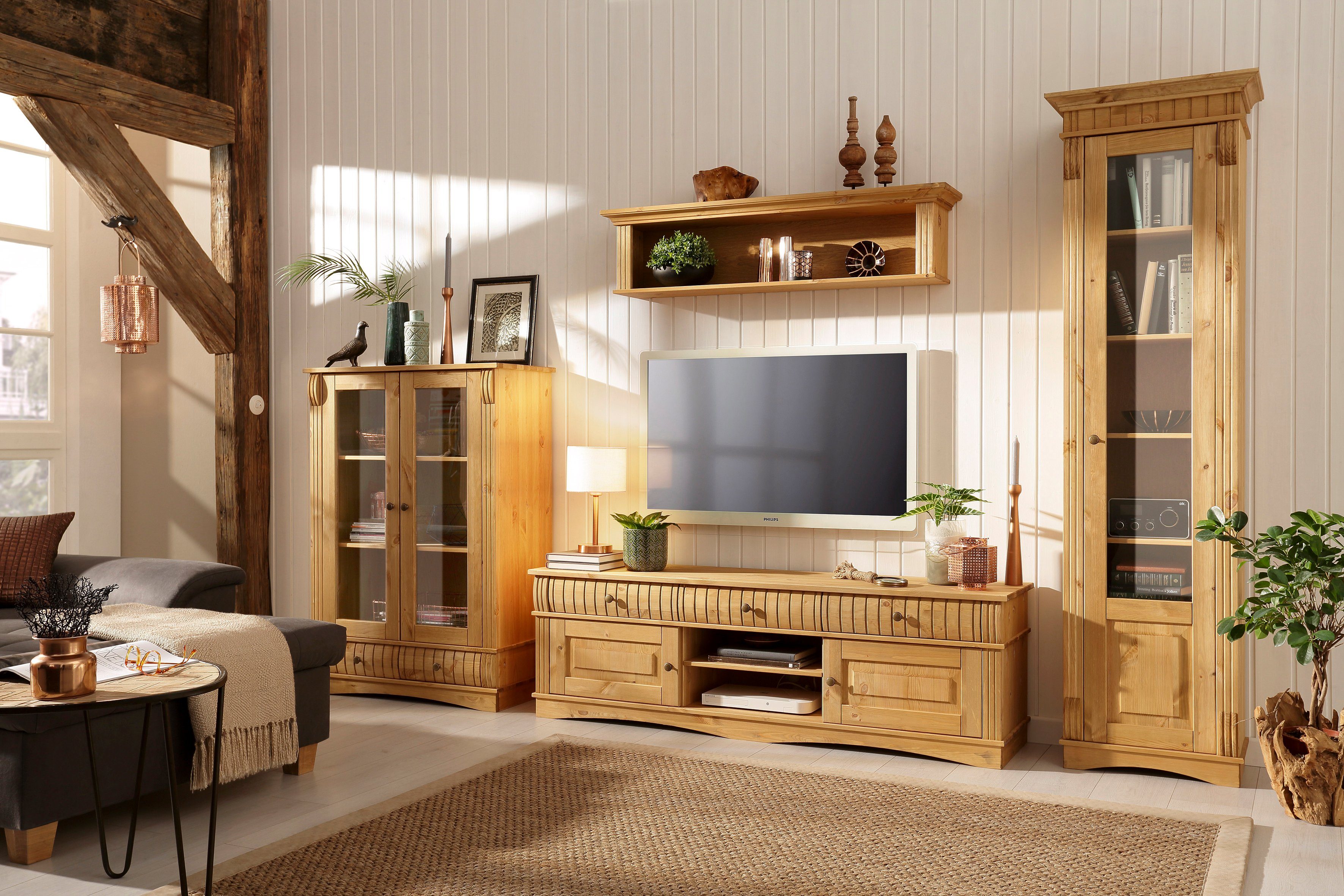 Home affaire Tv-meubel Teresa Commode van massief dennenhout, breedte 154 cm
