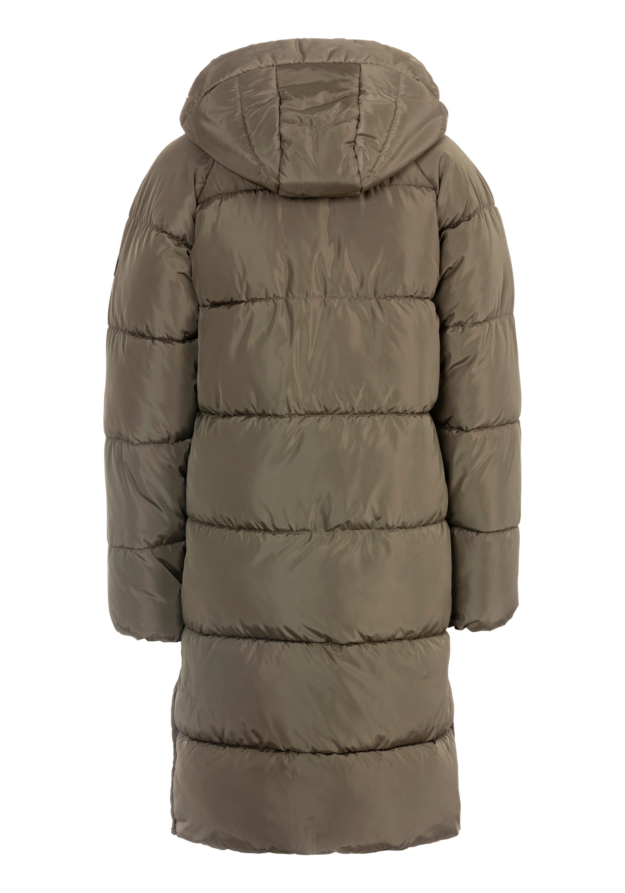 Only Gewatteerde jas ONLAMAND LONG PUFFER COAT CS OTW met capuchon en praktische 2-weg rits