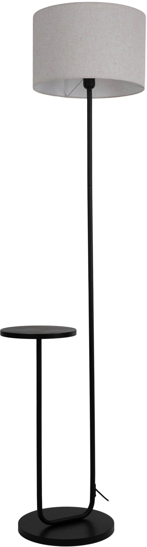 näve Staande lamp Tordis met geïntegreerde tafel, toevoer 230cm zwart, excl. 1 x e27 (1 stuk)
