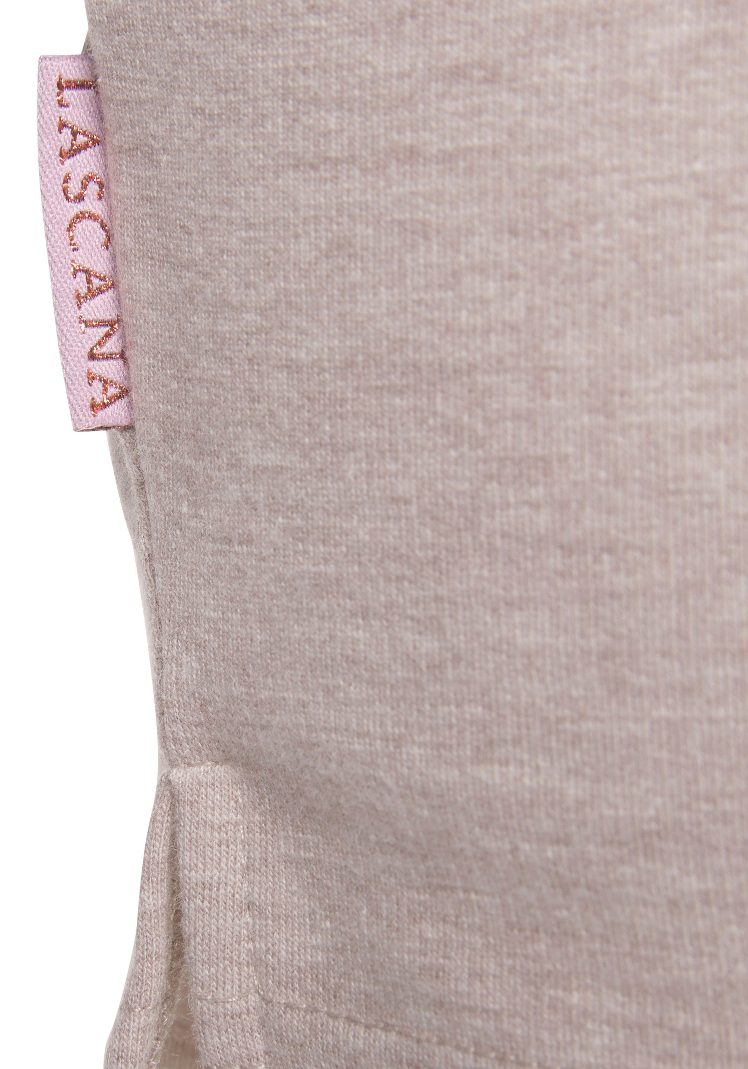 Lascana Sweatshort met logo-borduurwerk, loungepak
