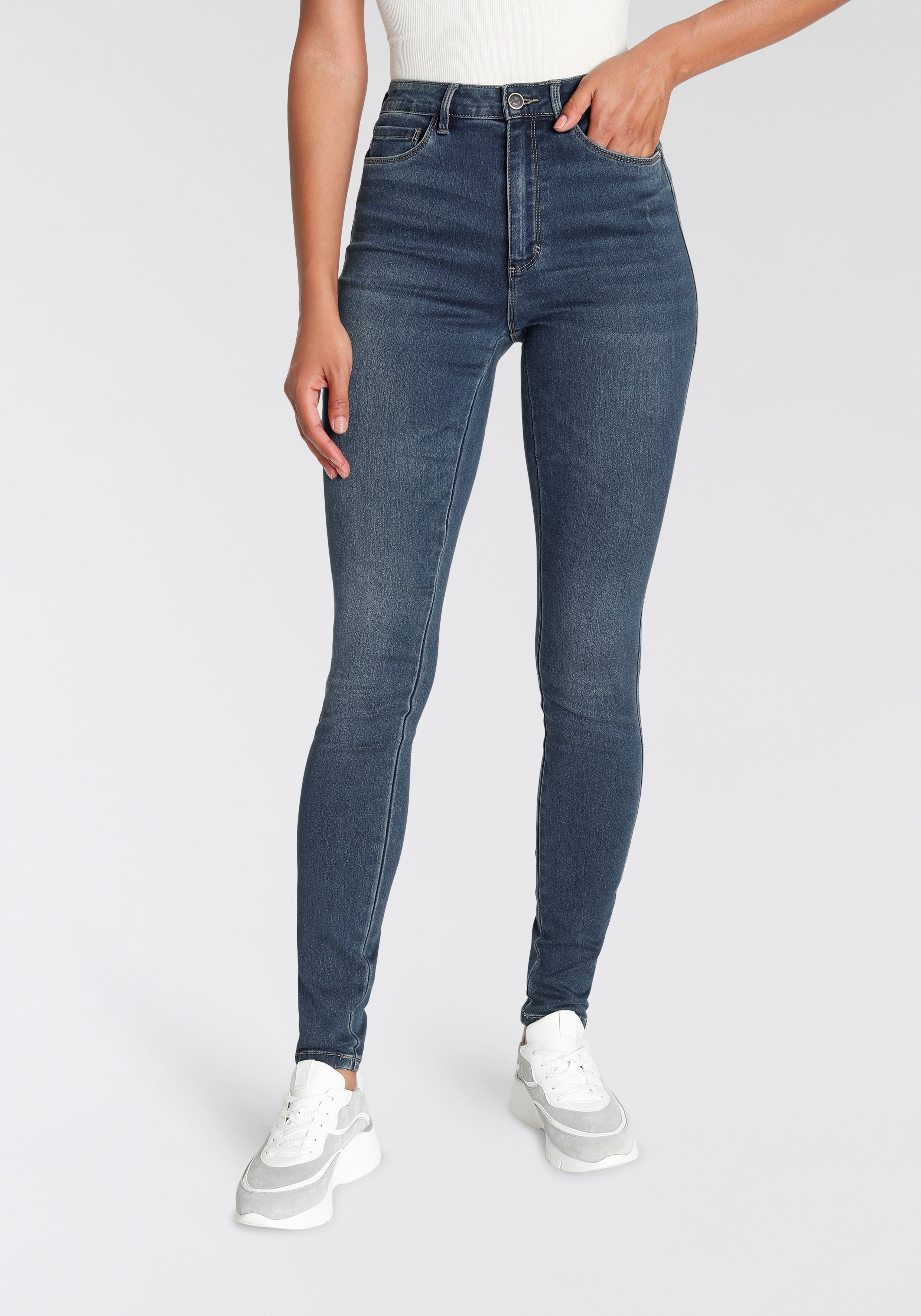 Only High-waist jeans ONLROYA HW SKINNY BJ13964 dames high waisted jeans maat S blauw