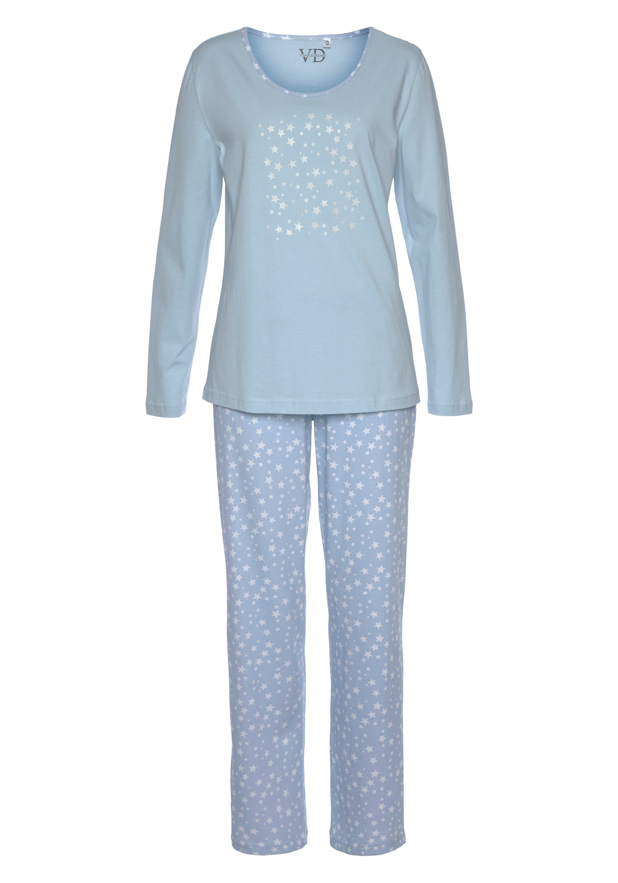 Vivance Dreams Pyjama met sterrenprint (2-delig, 1 stuk)