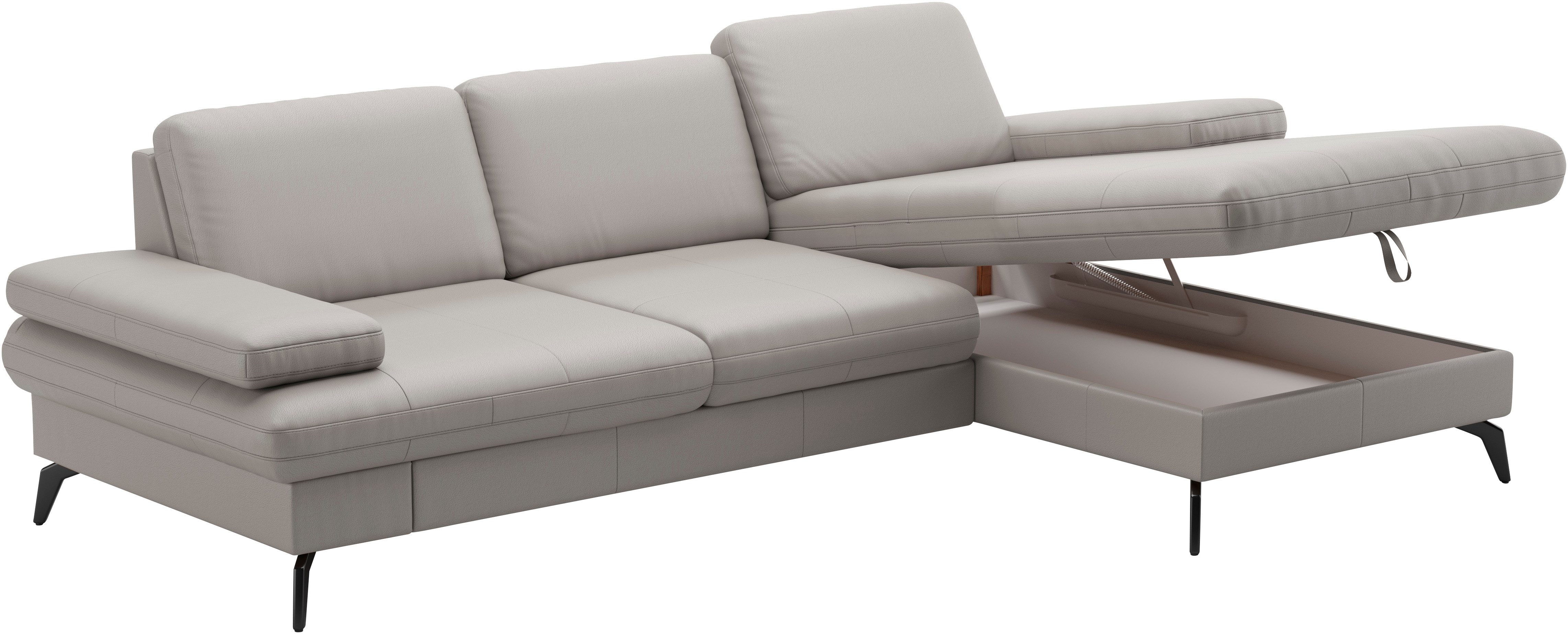 sit&more Hoekbank Morris L-vorm, incl. zitdiepteverstelling keuze uit armleuningverstelling, bedfunctie & bedlade