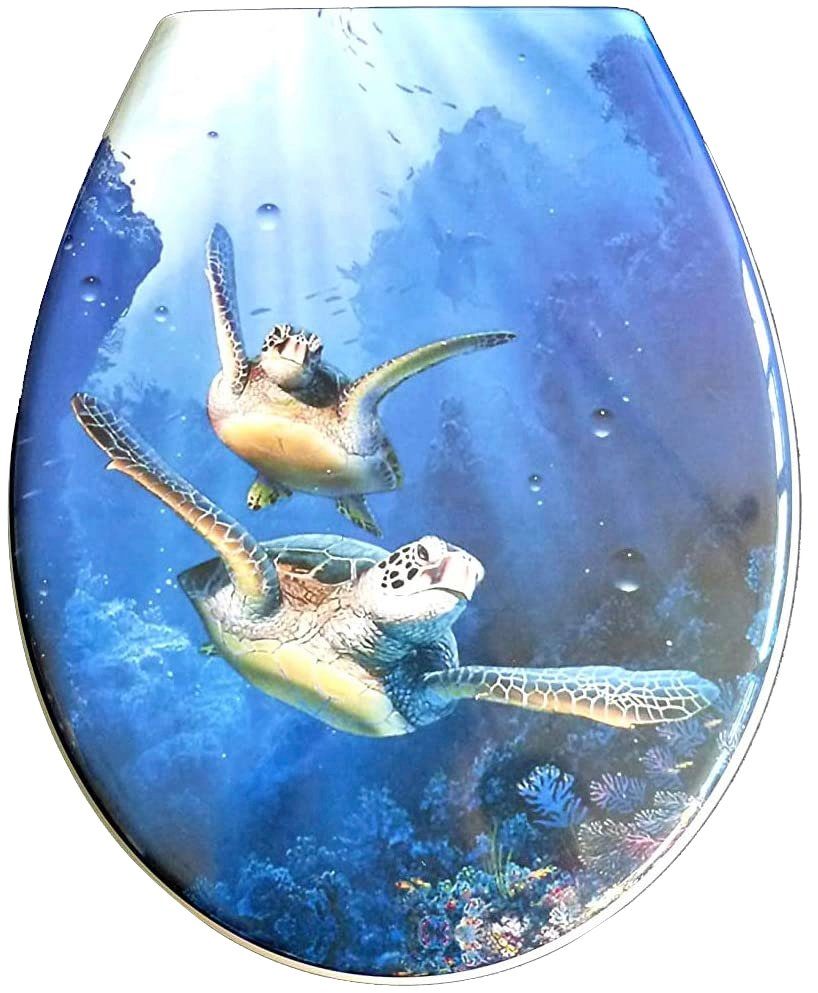 ADOB Toiletzitting Schildpad met soft-closemechanisme wc-brillen wit