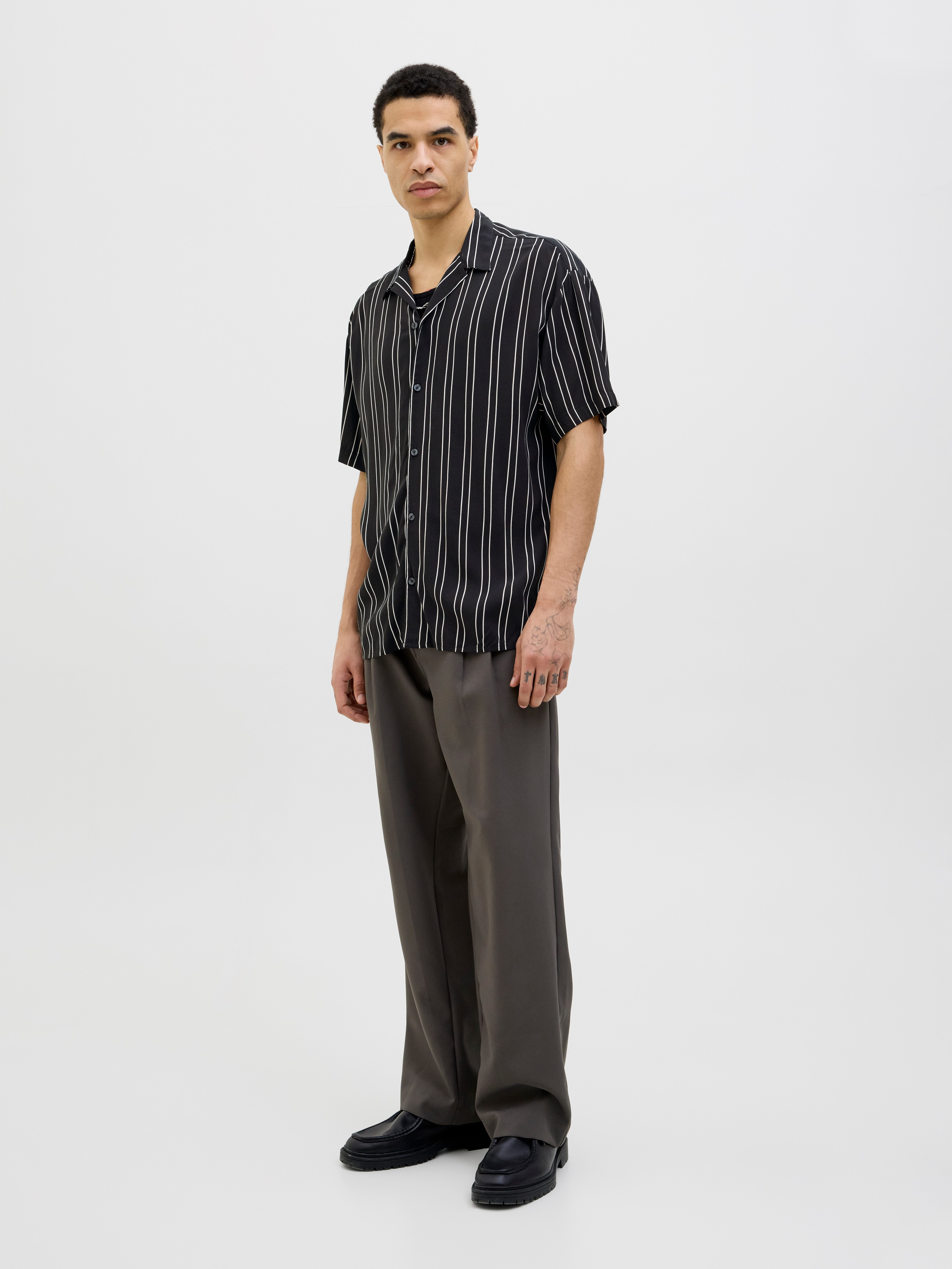 Jack & Jones Overhemd met korte mouwen JJEJEFF STRIPE RESORT SHIRT SS SN