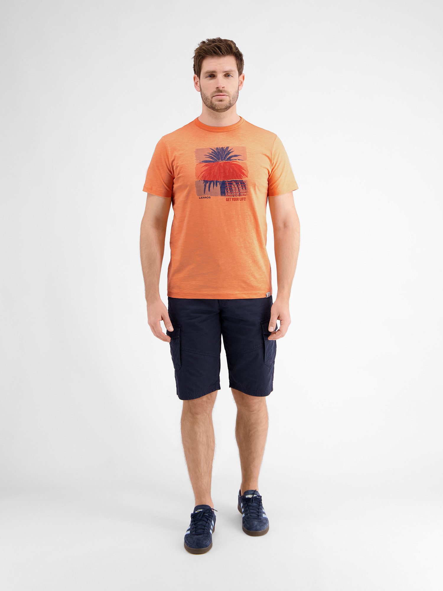 Lerros T-shirt LERROS ronde hals T-shirt met fotoprint