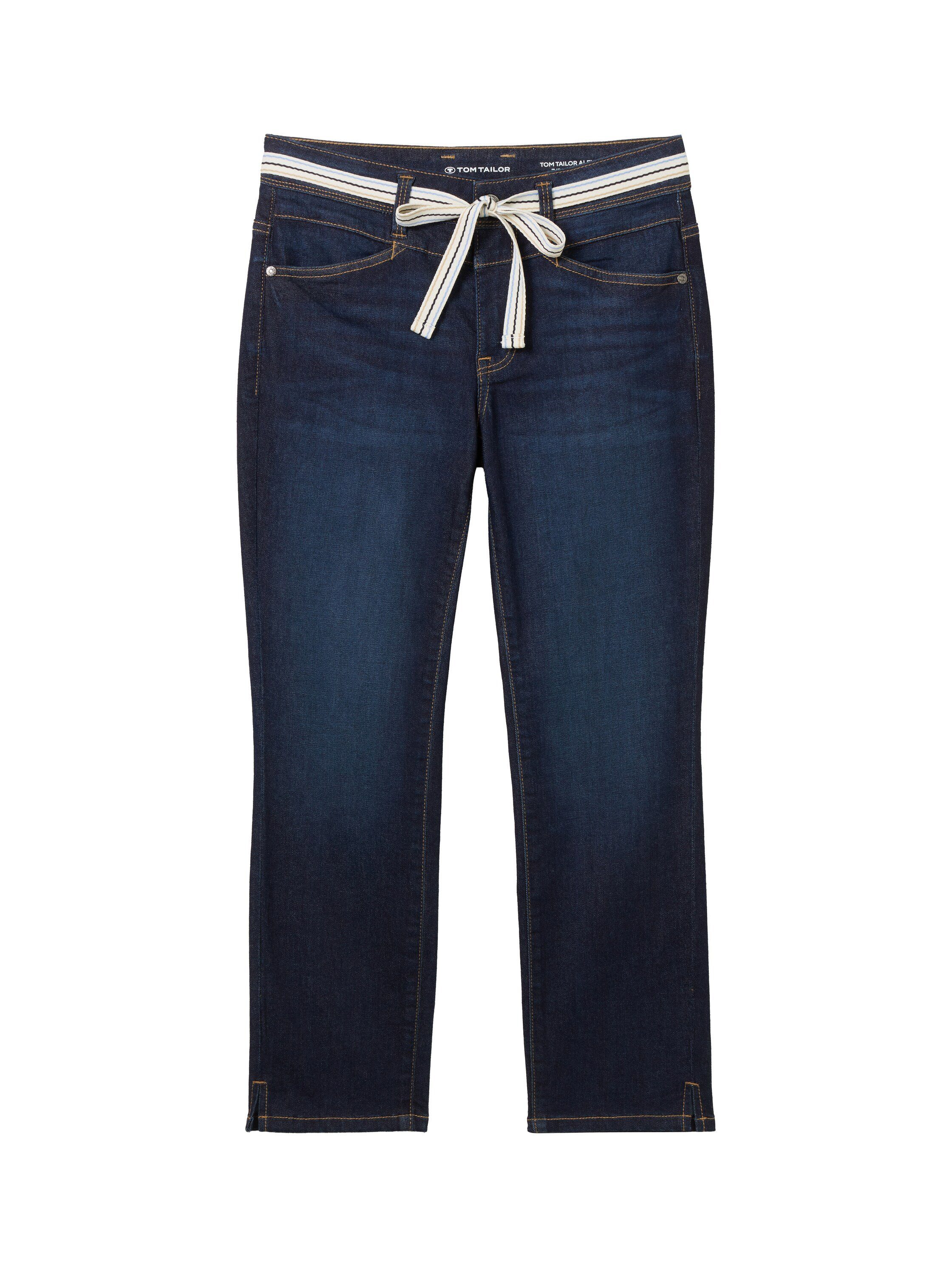 Tom Tailor Slim fit jeans ALEXA in 7/8 lengte en met bindband