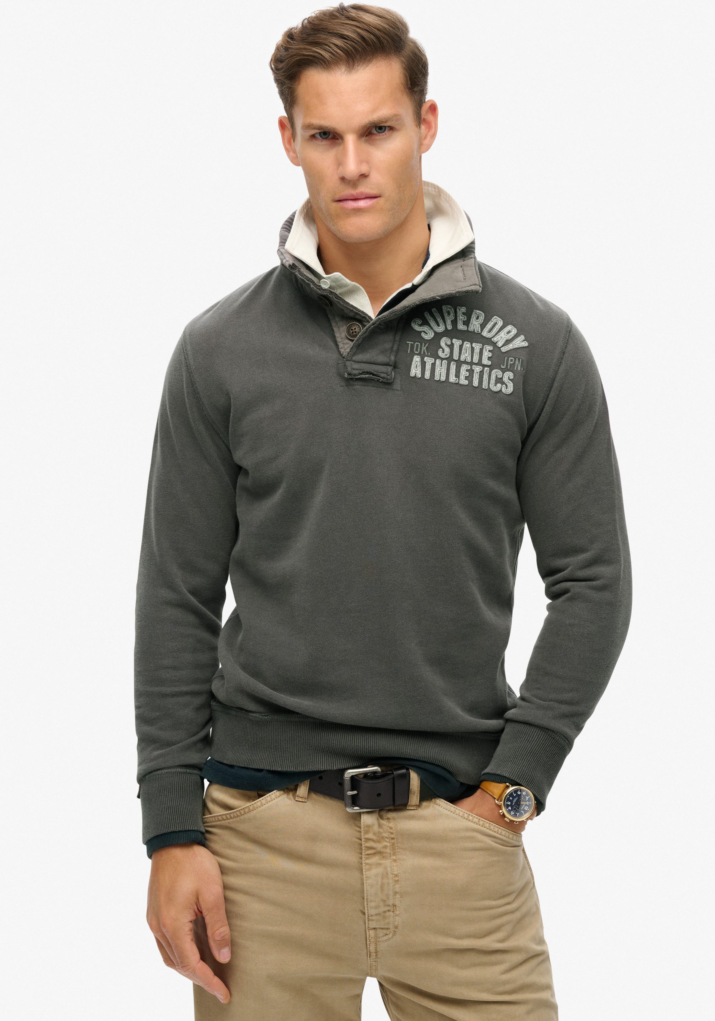Superdry Sweatshirt Vintage Athletic Henley Jumper