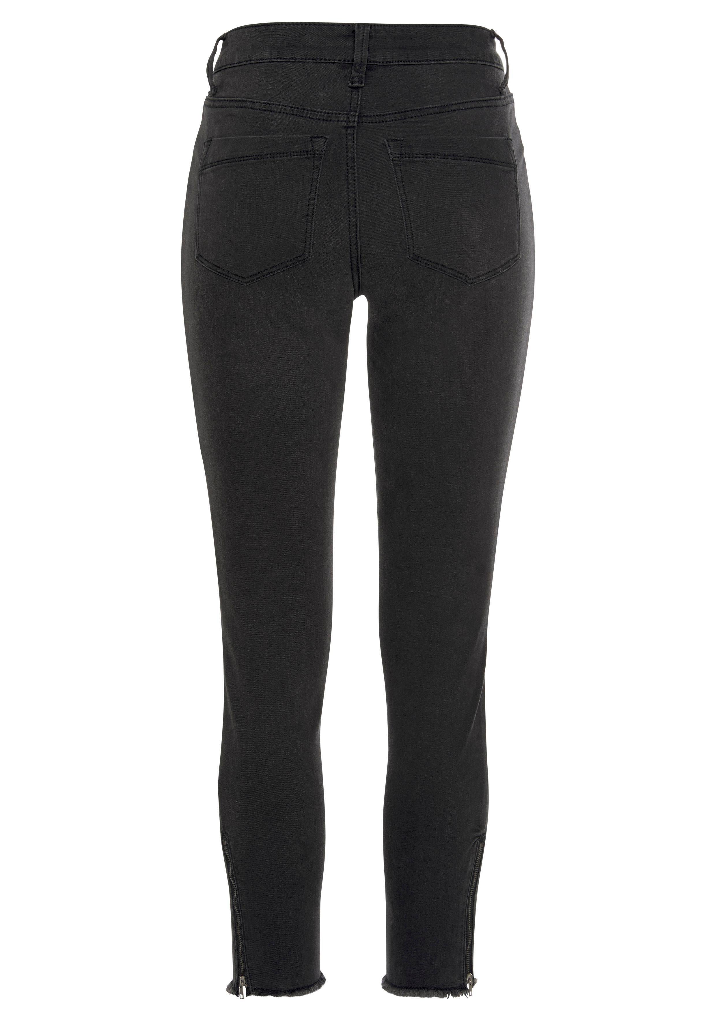 Lascana Jeggings met ritsen aan de zoom, skinny, elastische kwaliteit, modieus
