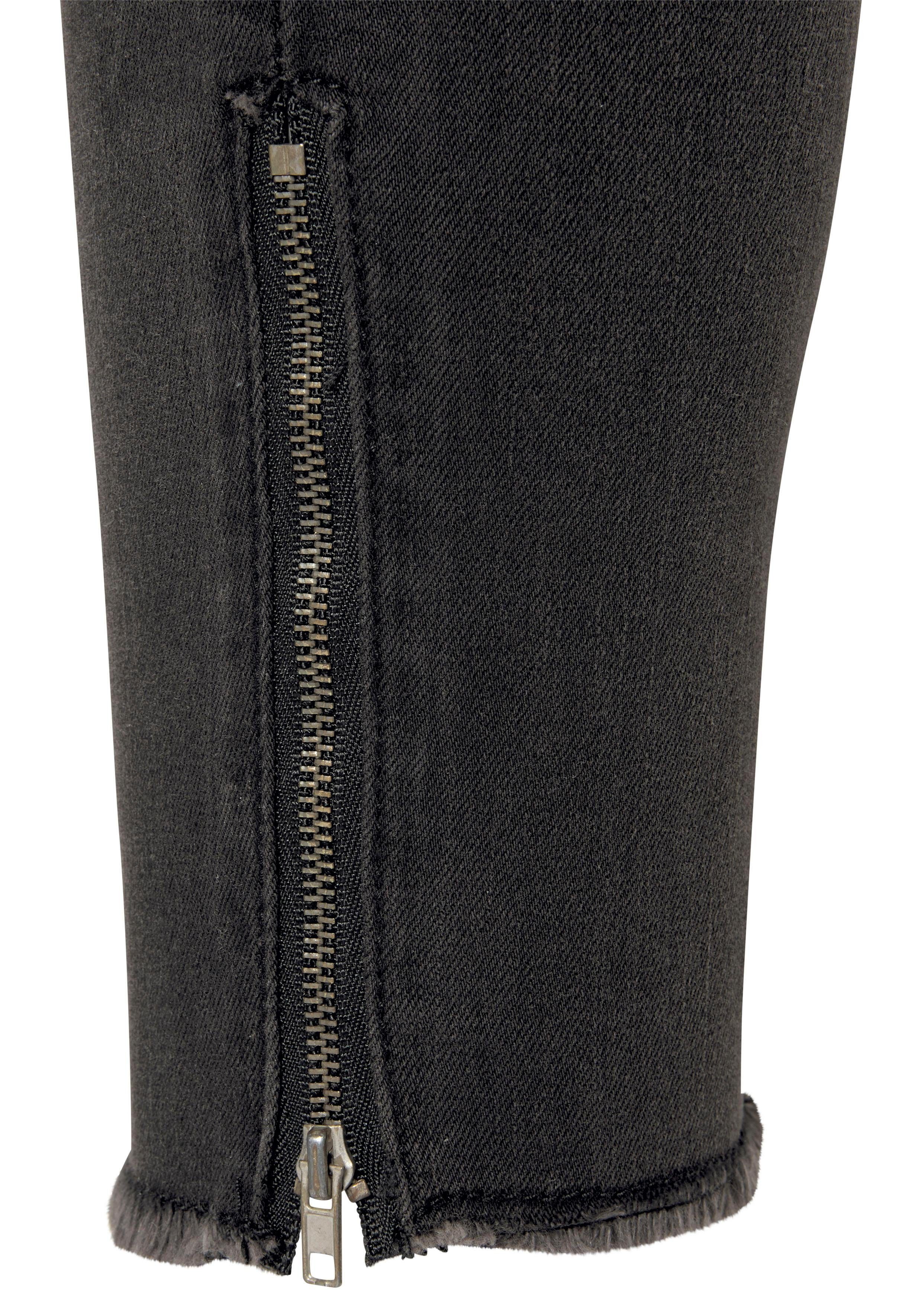 Lascana Jeggings met ritsen aan de zoom, skinny, elastische kwaliteit, modieus