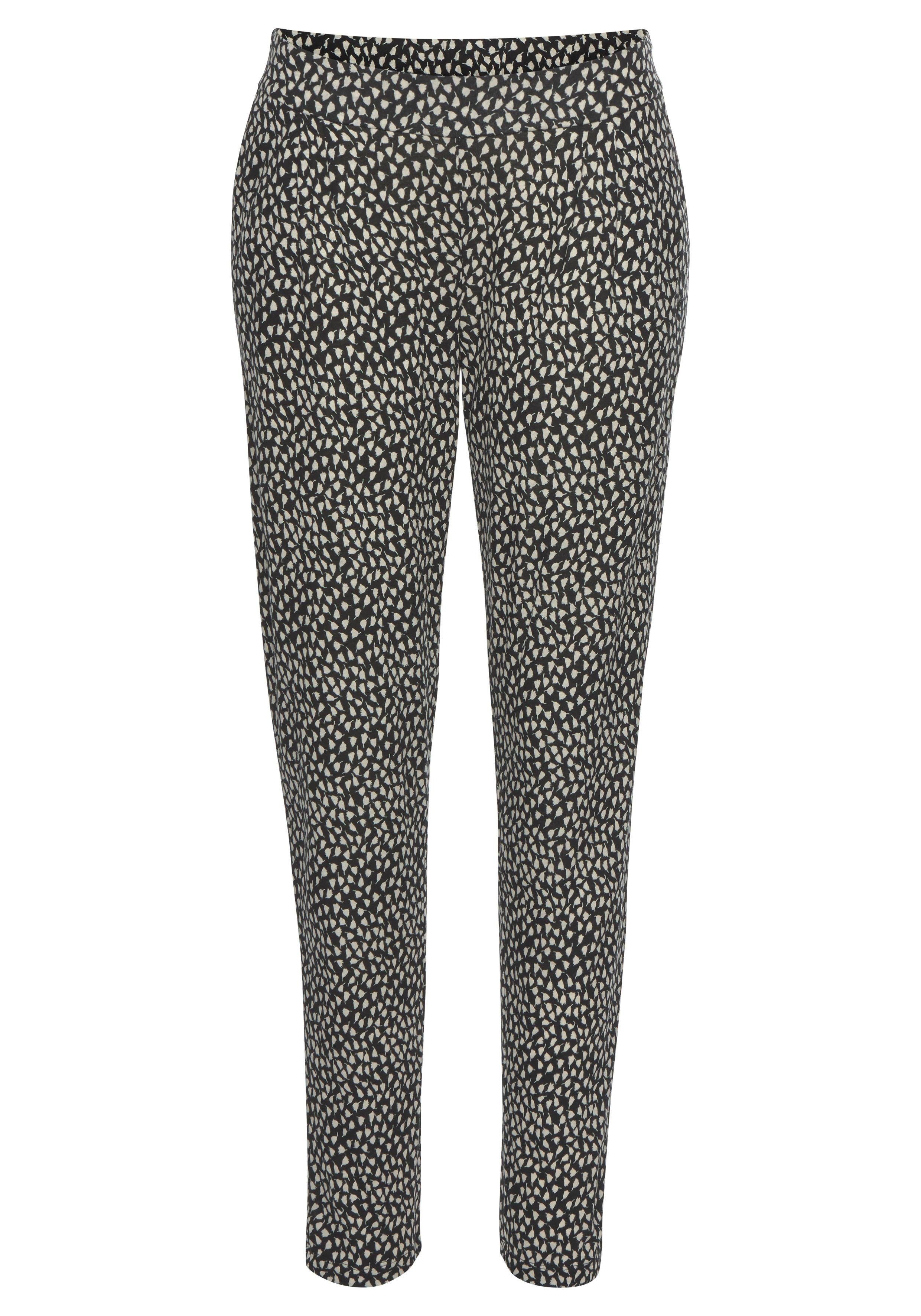 s.Oliver RED LABEL Beachwear Strandbroek met bloemenprint en zakken, lichtgewicht jersey broek