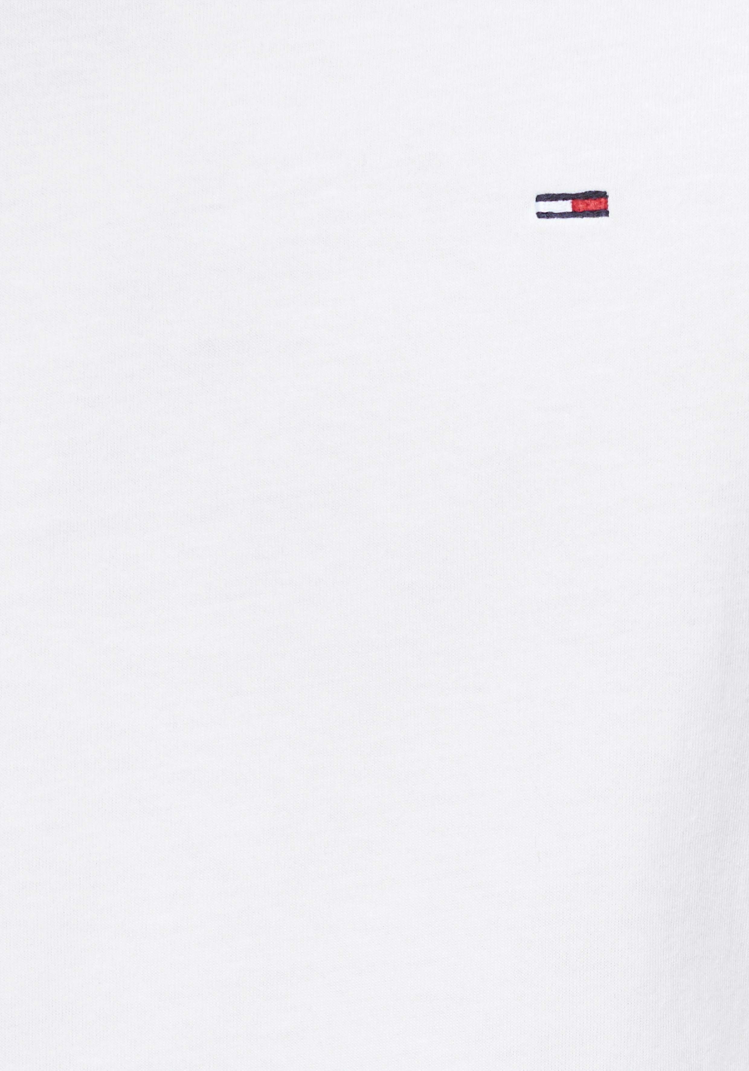 TOMMY JEANS T-shirt TJM ESSENTIAL SOLID TEE met ronde hals en subtiele logo-vlag