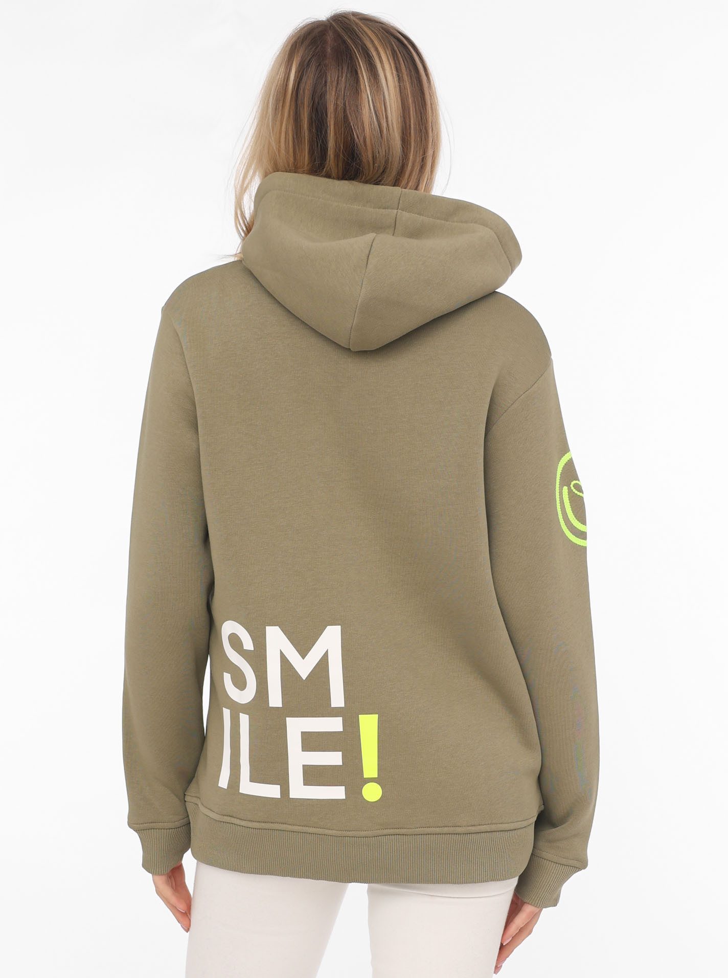 Zwillingsherz Hoodie Alissa met smile-print