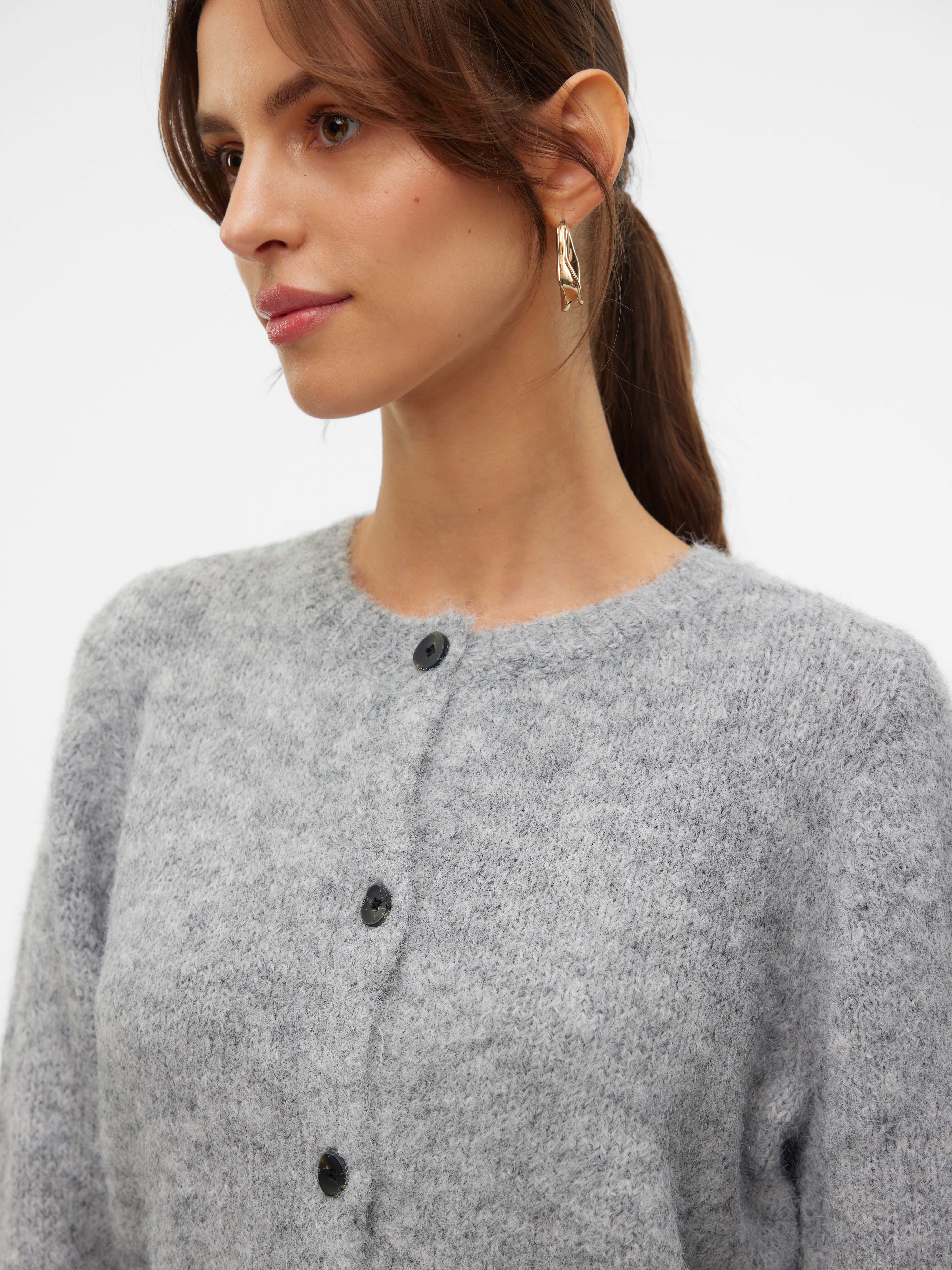 Vero Moda Vest VMNOVAH LS O-NECK BUTTON CARDI GA NOOS