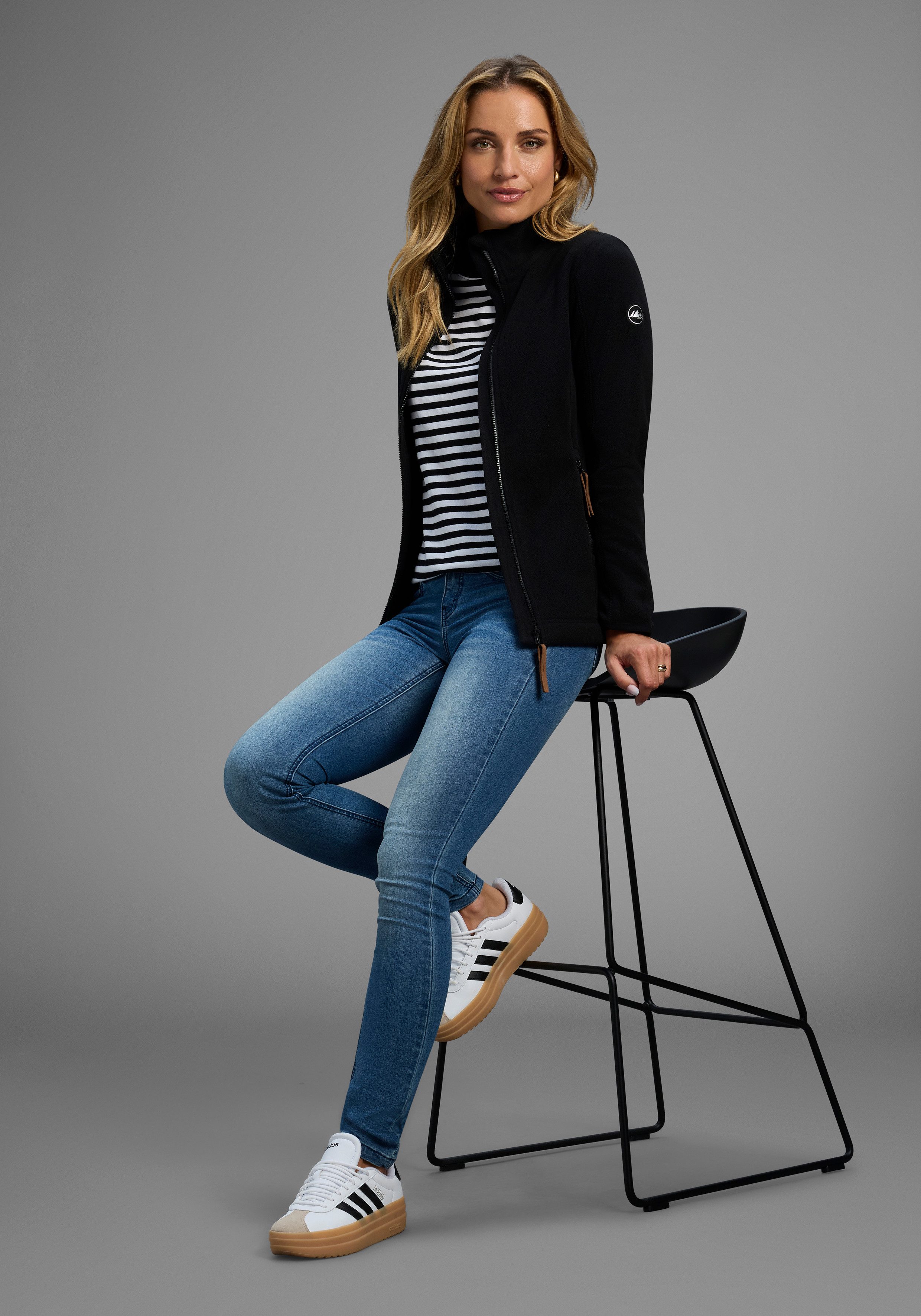 Polarino Fleecejack voor koude dagen, van fleece, casual look