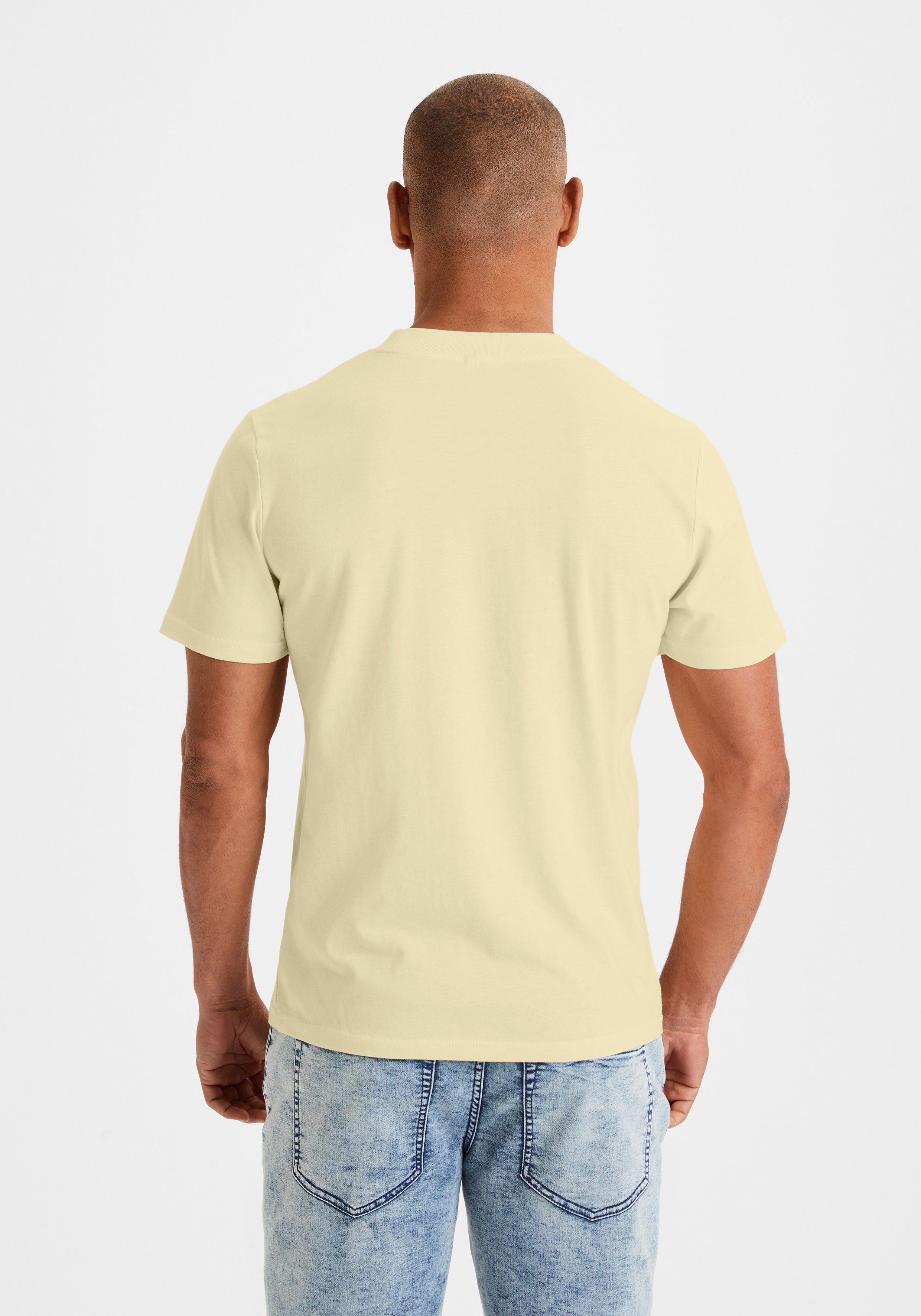 KangaROOS T-shirt Vrijetijdsshirt met korte mouwen, ronde hals van 100% katoen (Set van 2)
