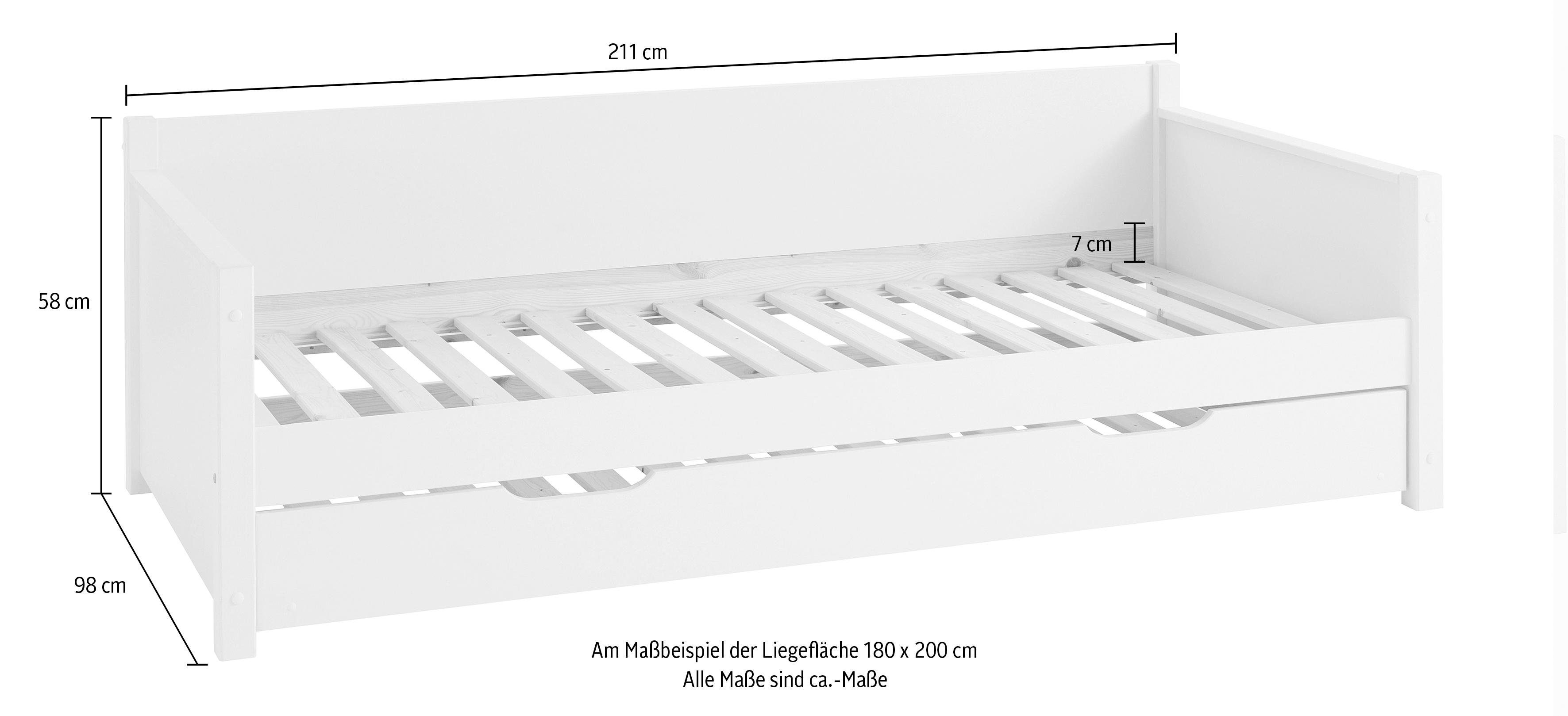 Lüttenhütt Slaapbank Tipo Logeerbed, ruimtebesparend, optioneel 2e slaapplek