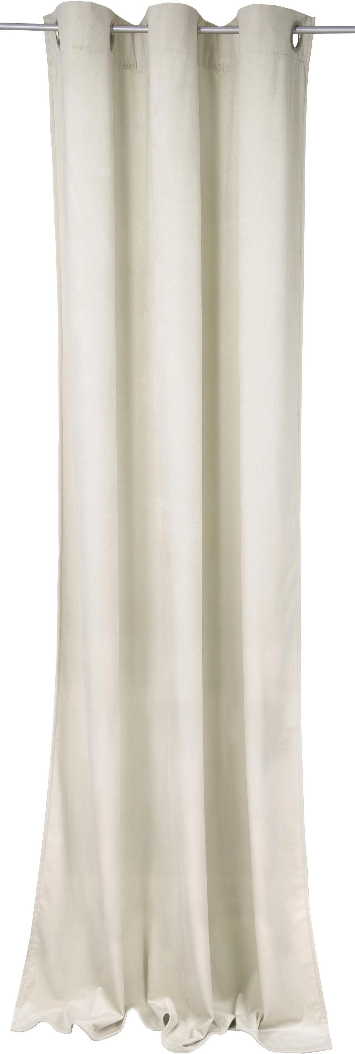 TOM TAILOR HOME Gordijn FRENCH VELVET (1 stuk) kant & klaar gordijnen maat H/B: 245/130 cm beige