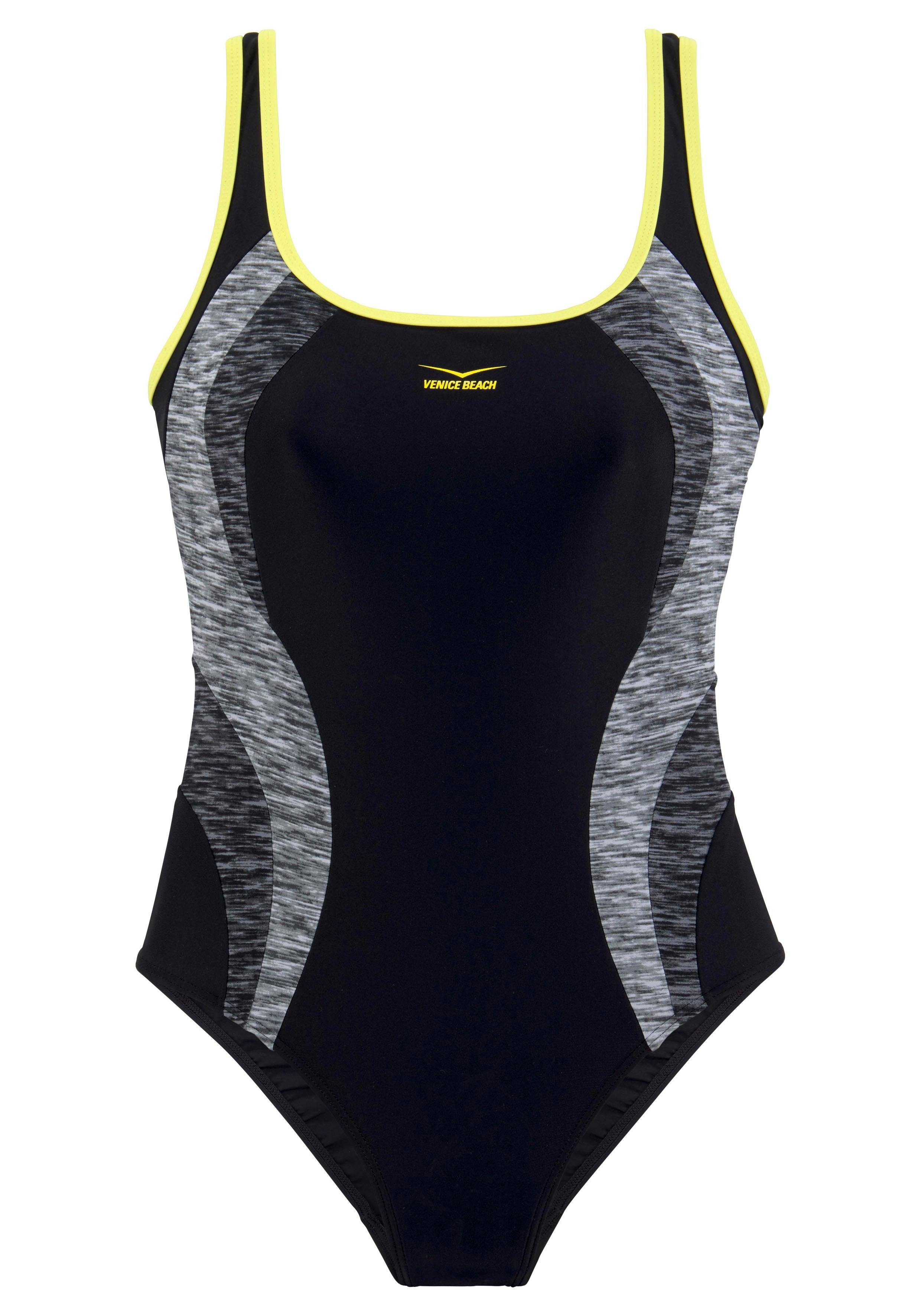Venice Beach Badpak met inzetten in gemêleerde look