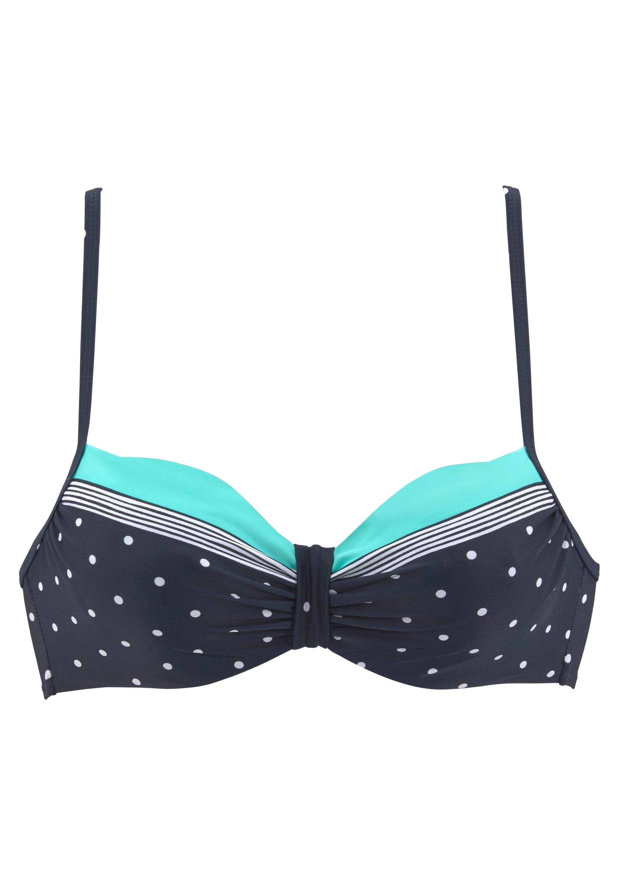Lascana Bikinitop met beugels Monroe dames beugelbikini's maat C C blauw