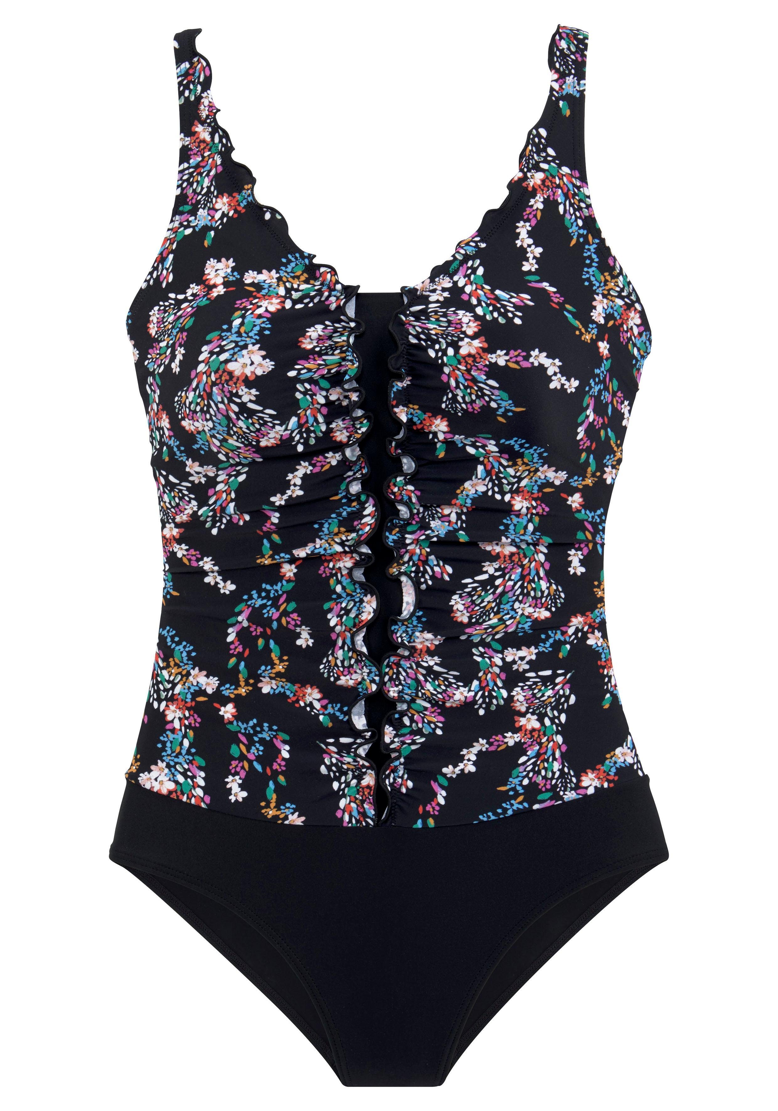 Petite fleur Badpak met shaping-inzet, met onderborst-elastiek, met geïntegreerde softcups