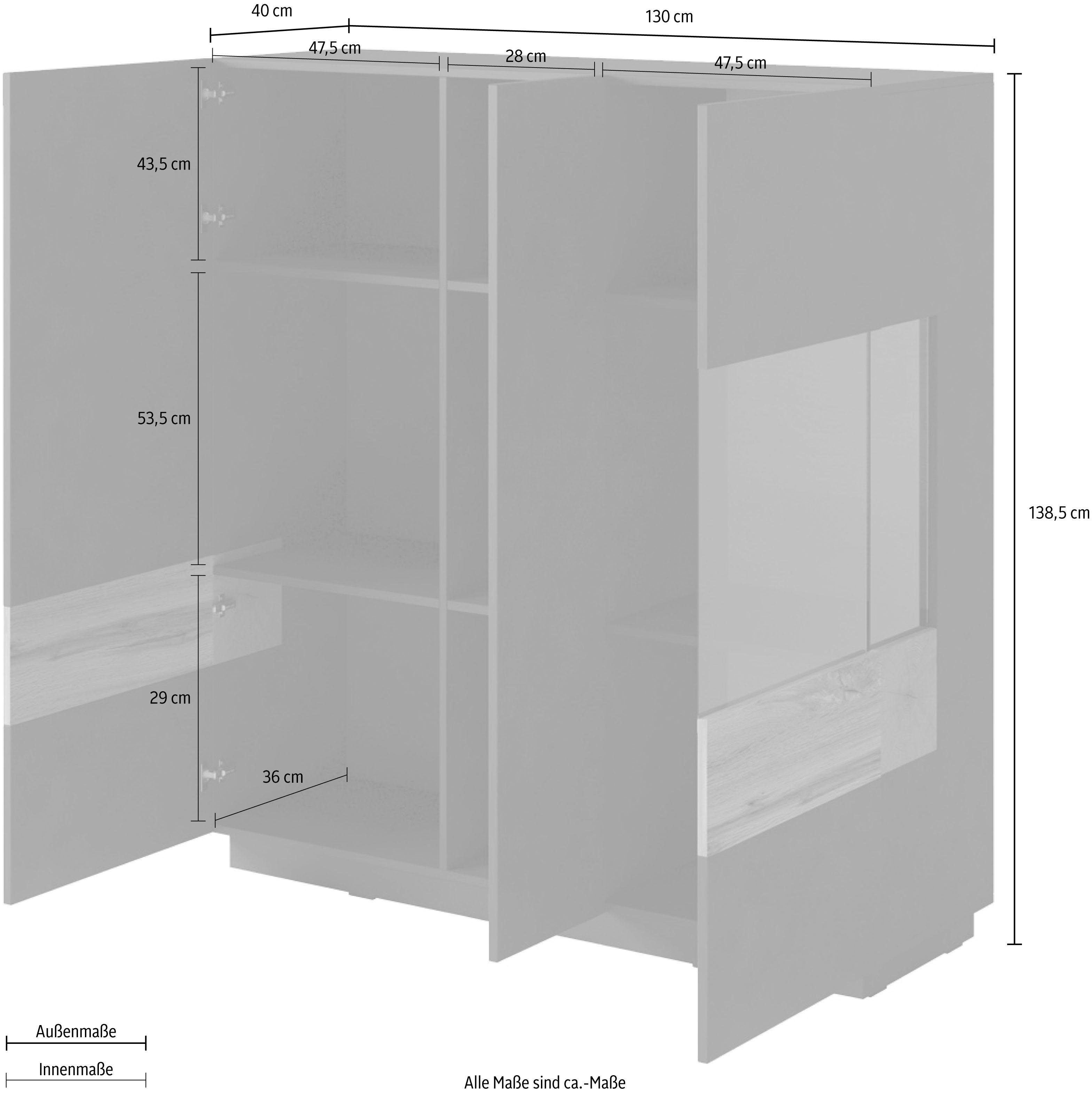 INOSIGN Dressoir Silke Breedte 130 cm