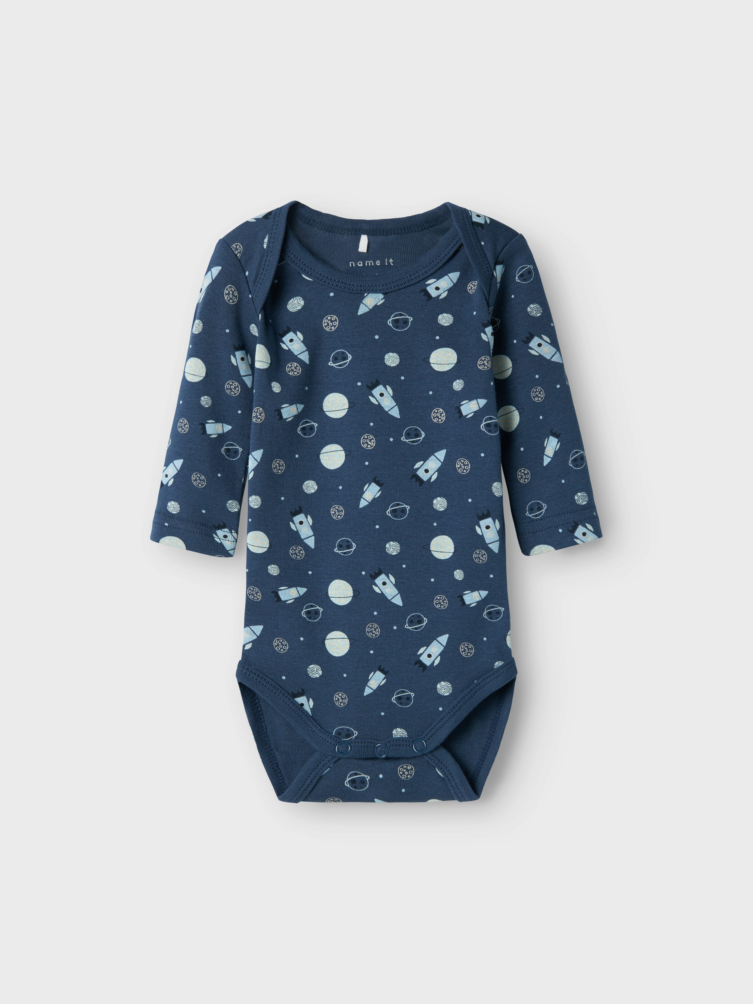 Name It Slaaponesie NBMBODY 3P LS DARK SPACE NOOS (set, 3-delig)