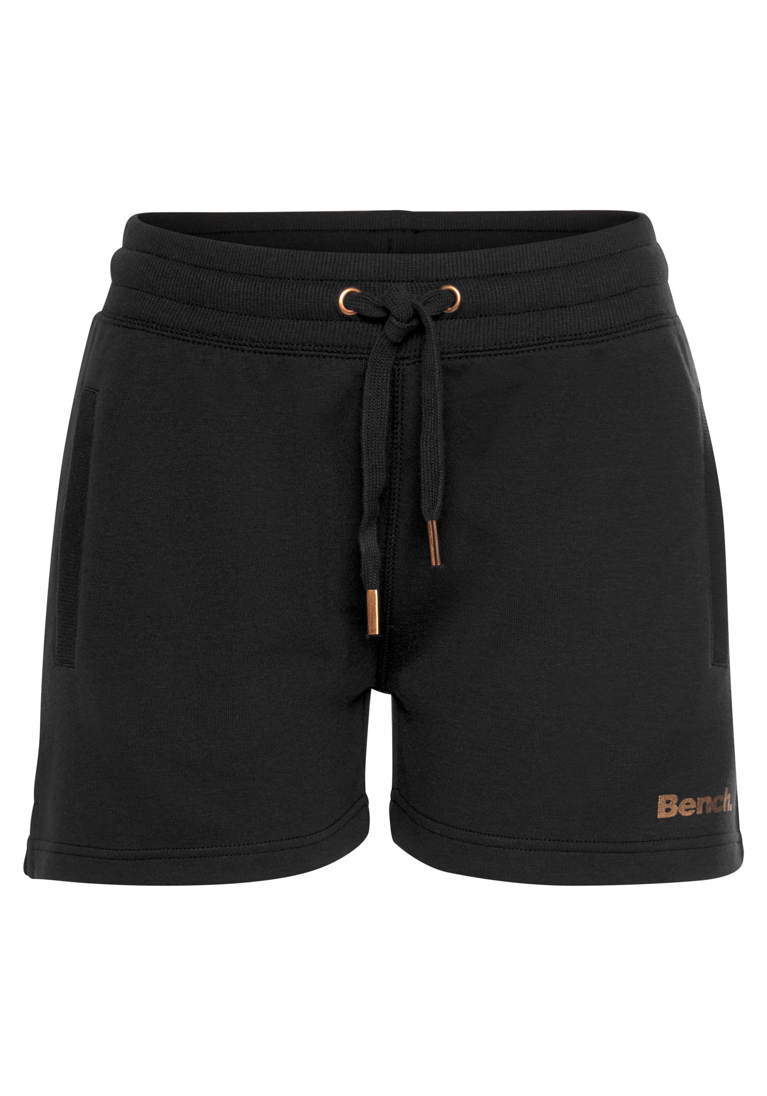 Bench. Loungewear Relaxshorts Sweatbroek met korte zijopeningen en zijzakken, loungewear