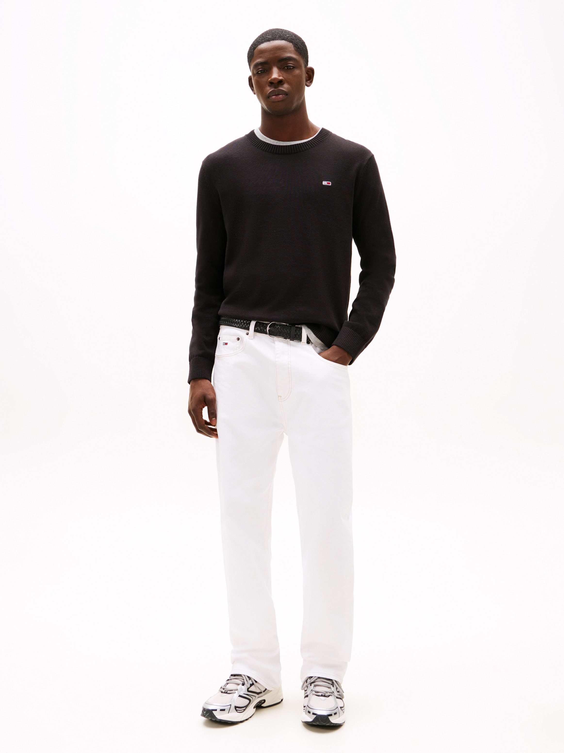 TOMMY JEANS Trui met ronde hals TJM SLIM ESSENTIAL LIGHT SWEATER