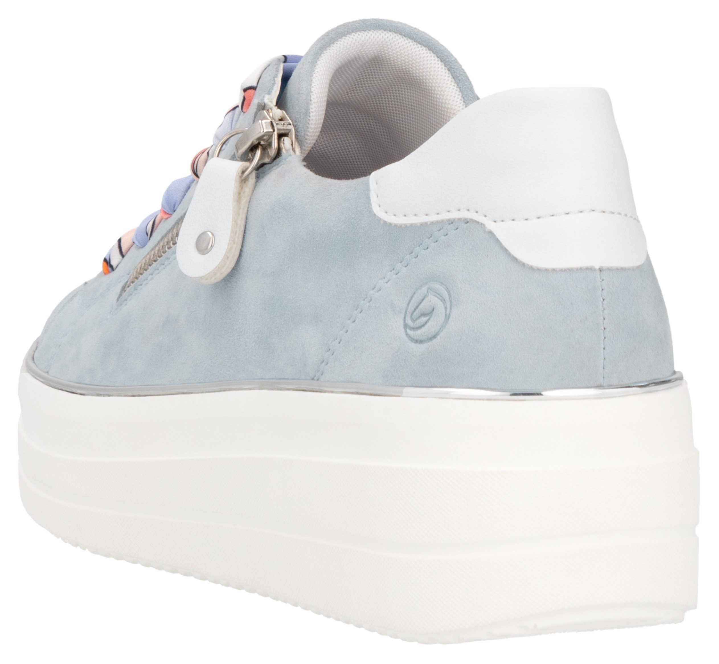 Remonte Plateausneakers , vrijetijdsschoen, lage schoen, veterschoen met zijrits