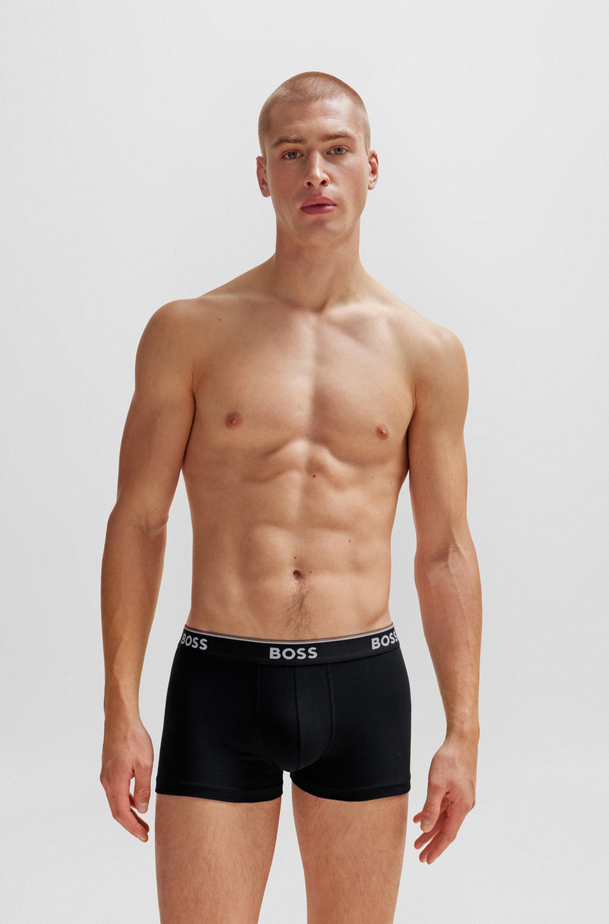 BOSS Boxershort TRUNK 3 PACK met boss opdruk op de tailleband (3 stuks)